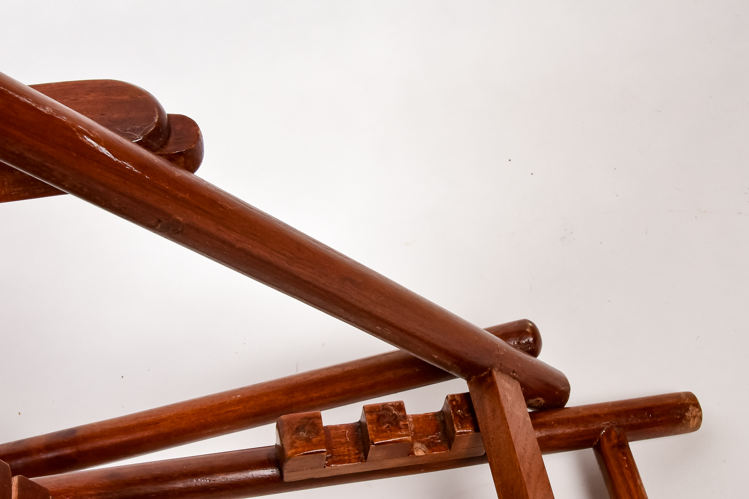 Matching Pair of Carved Deck Chairs