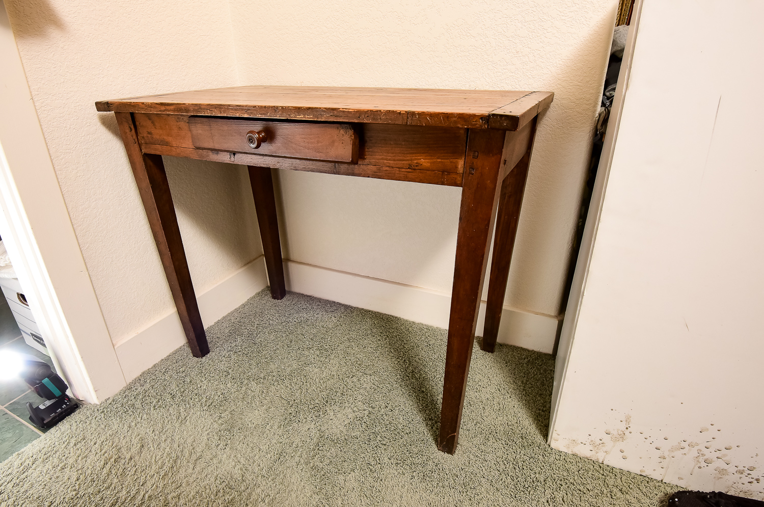 Antique Primitive Table and Stool