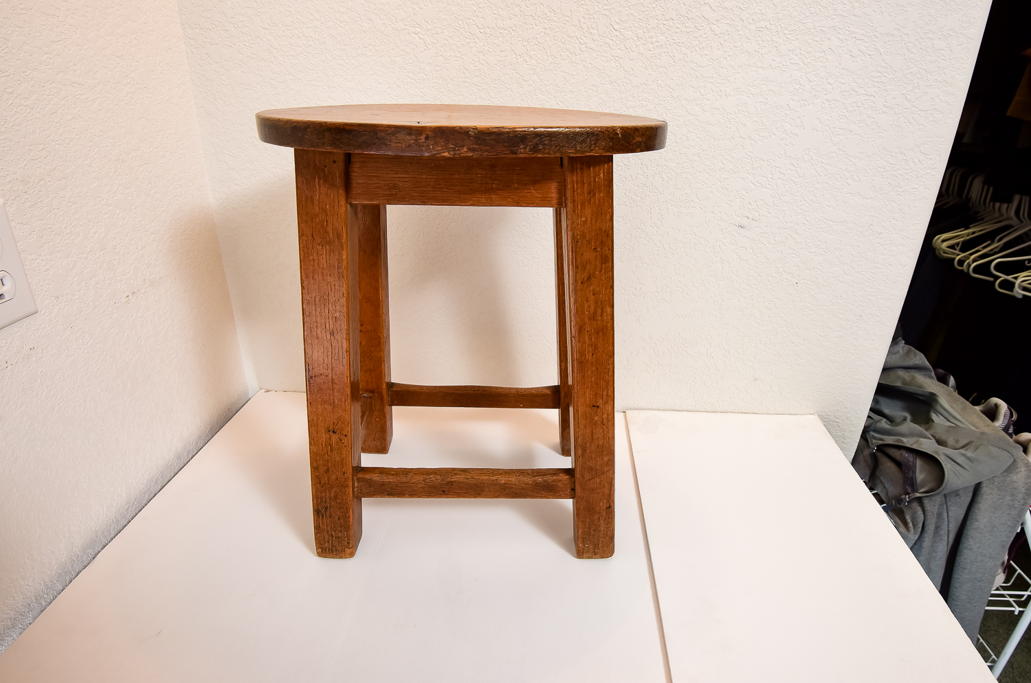 Antique Primitive Table and Stool
