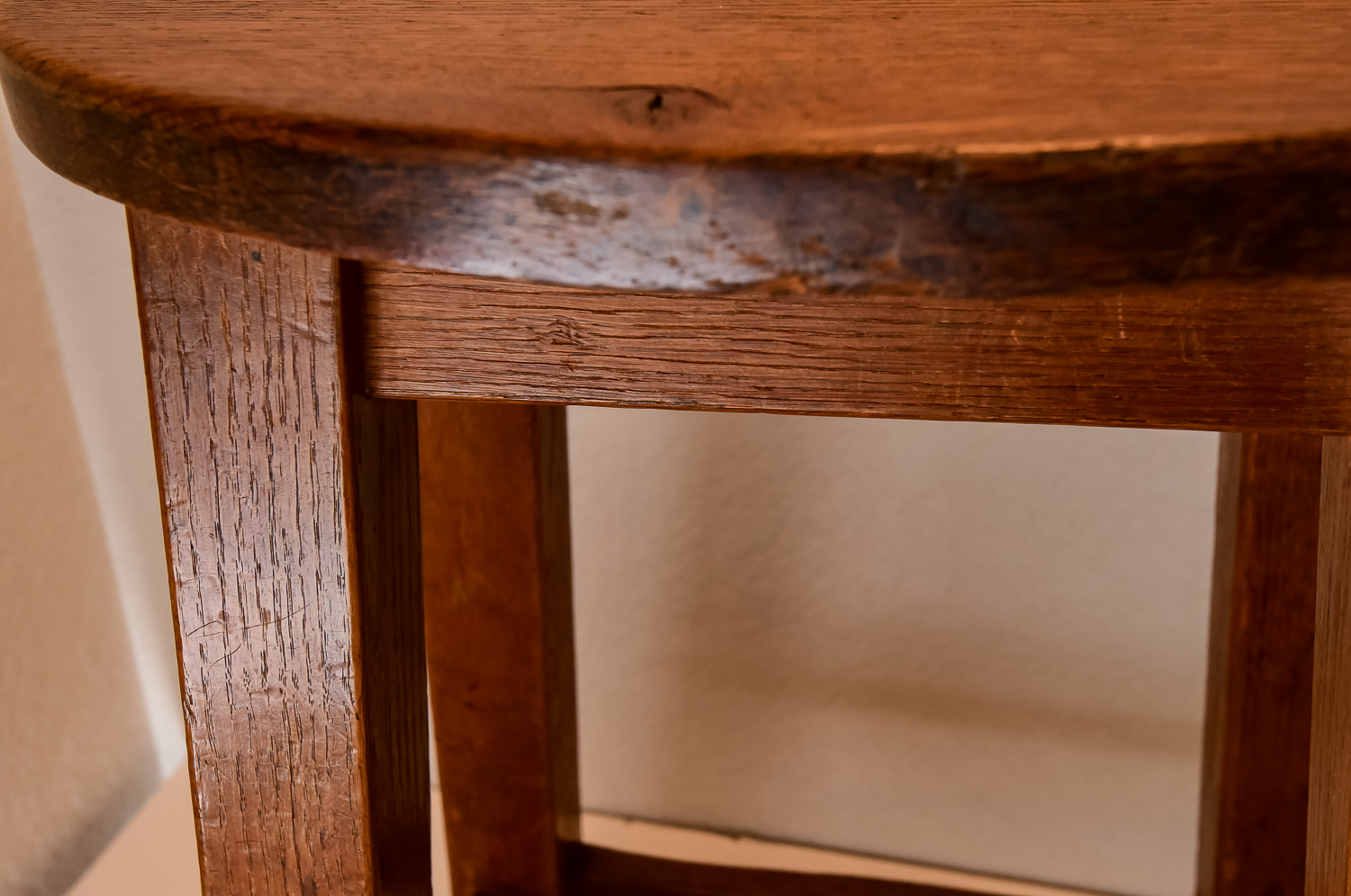 Antique Primitive Table and Stool