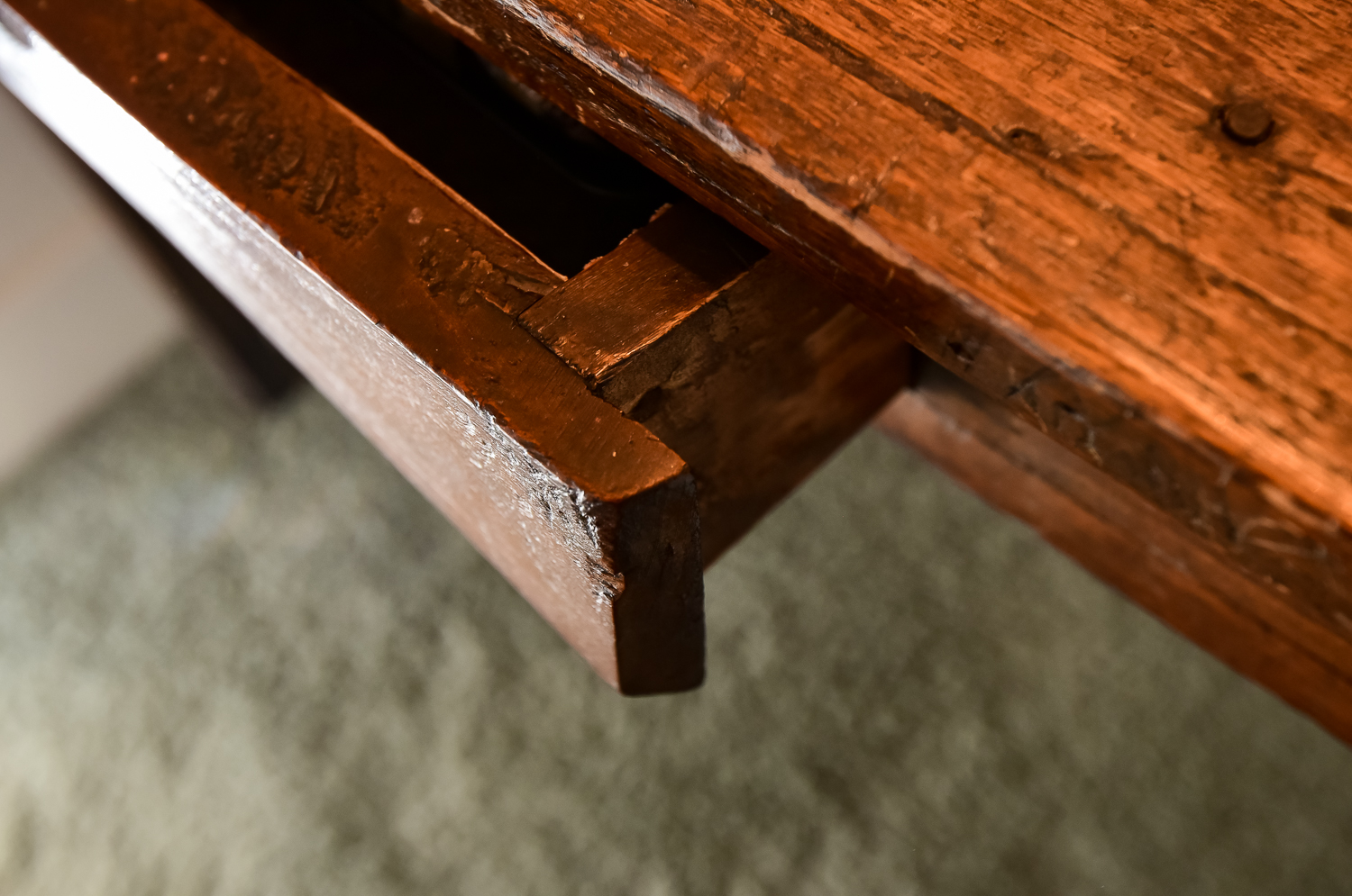 Antique Primitive Table and Stool