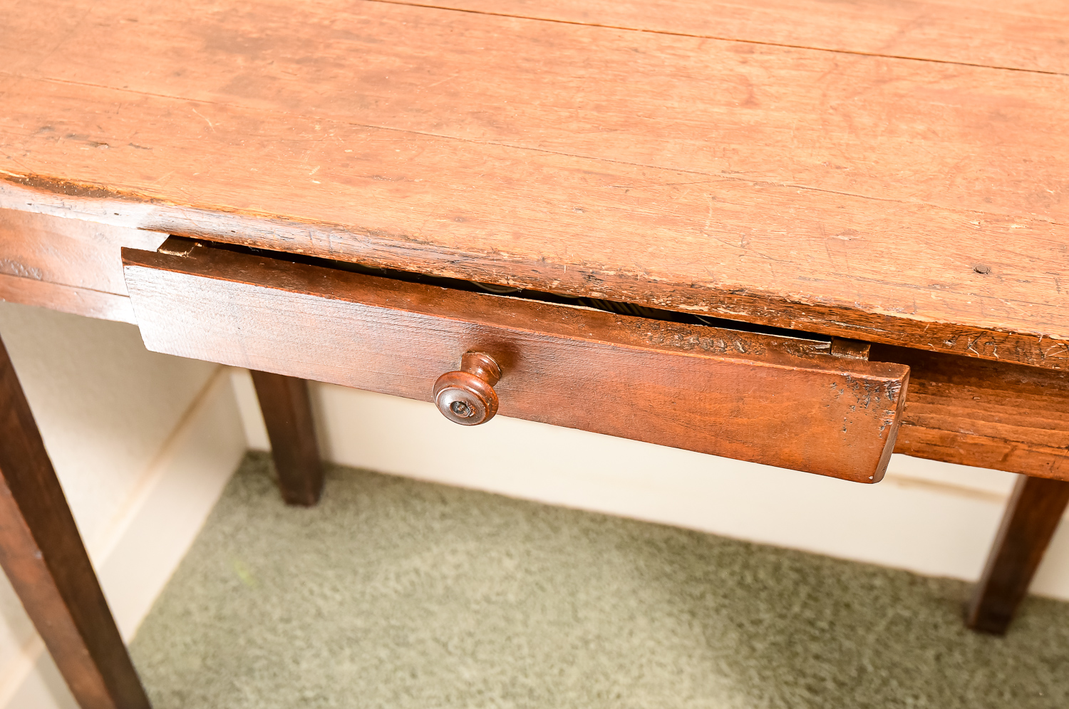Antique Primitive Table and Stool