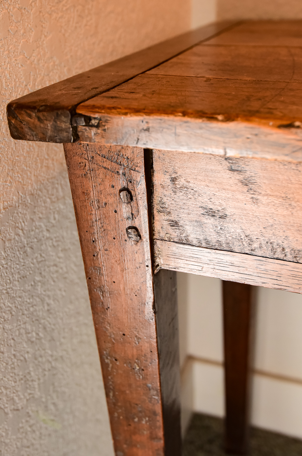 Antique Primitive Table and Stool
