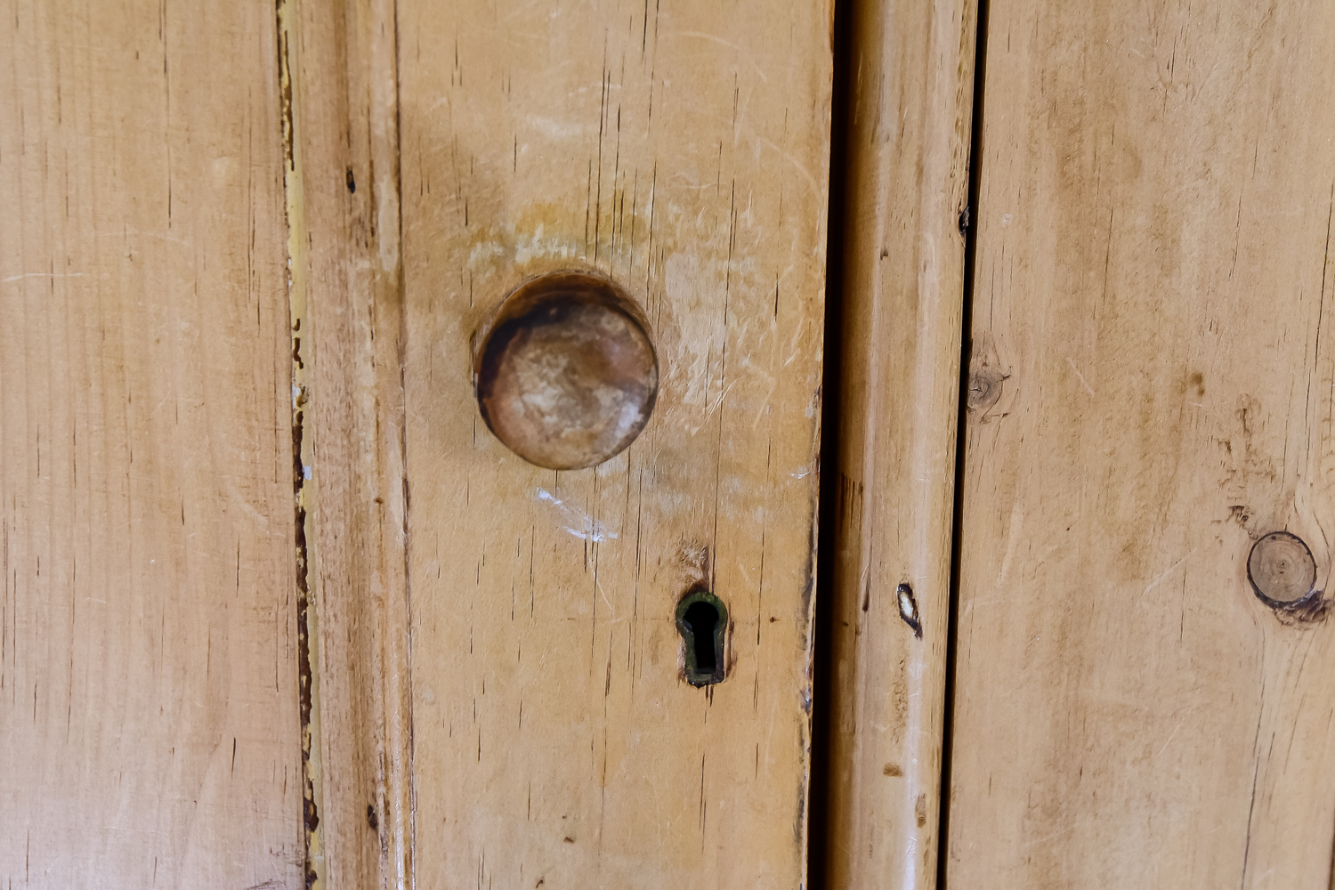 Early 19th C. English Pine Linen Press