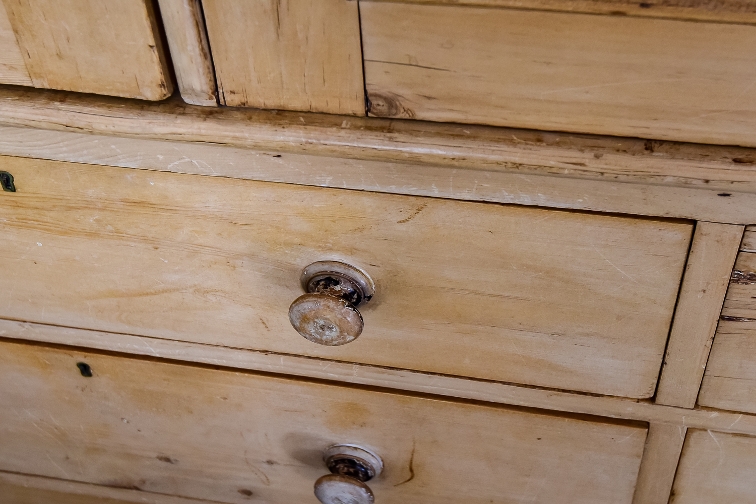 Early 19th C. English Pine Linen Press