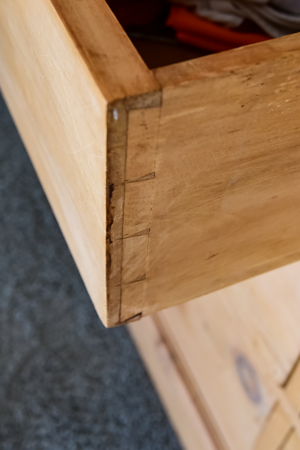 Early 19th C. English Pine Linen Press