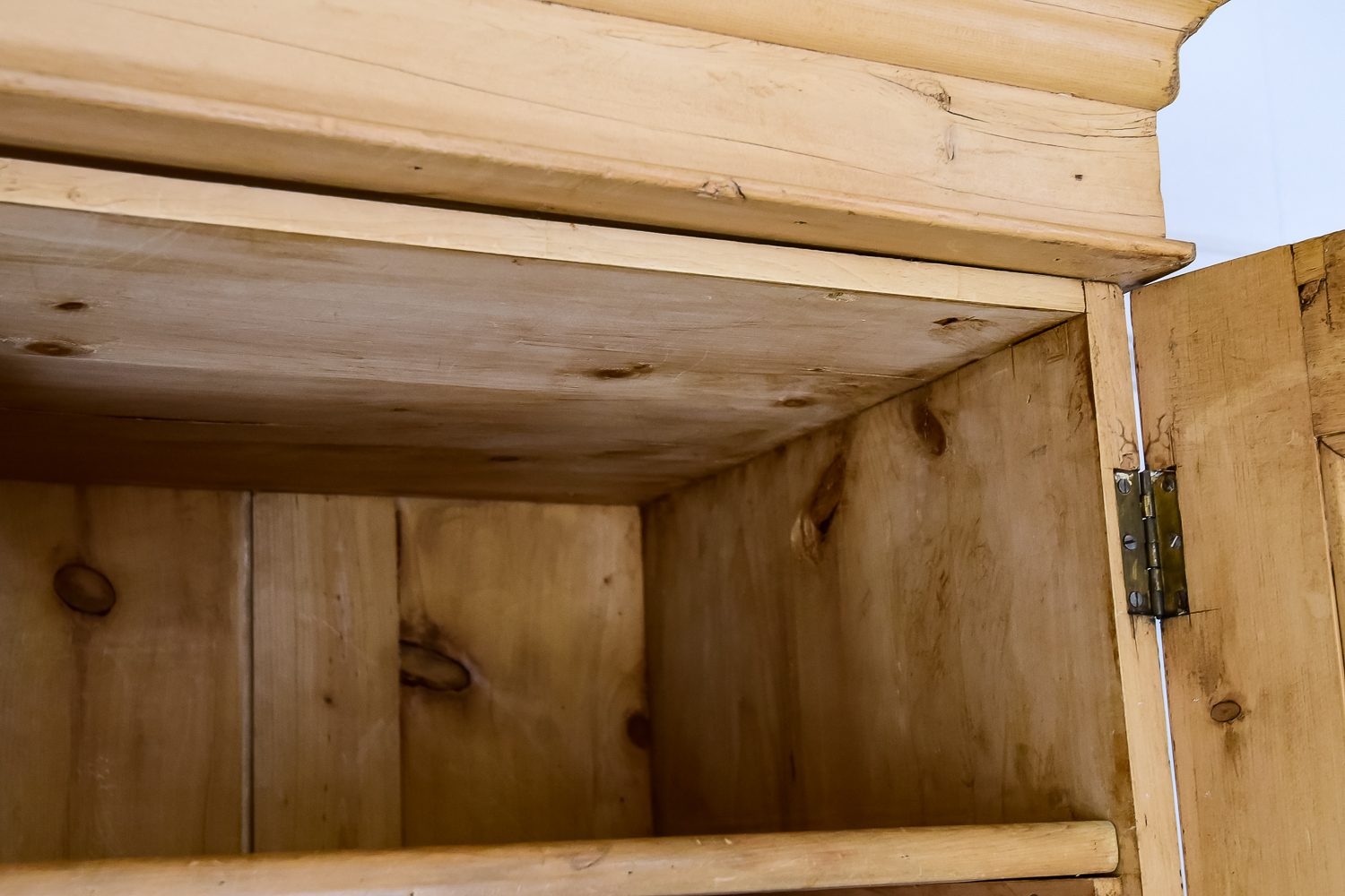 Early 19th C. English Pine Linen Press