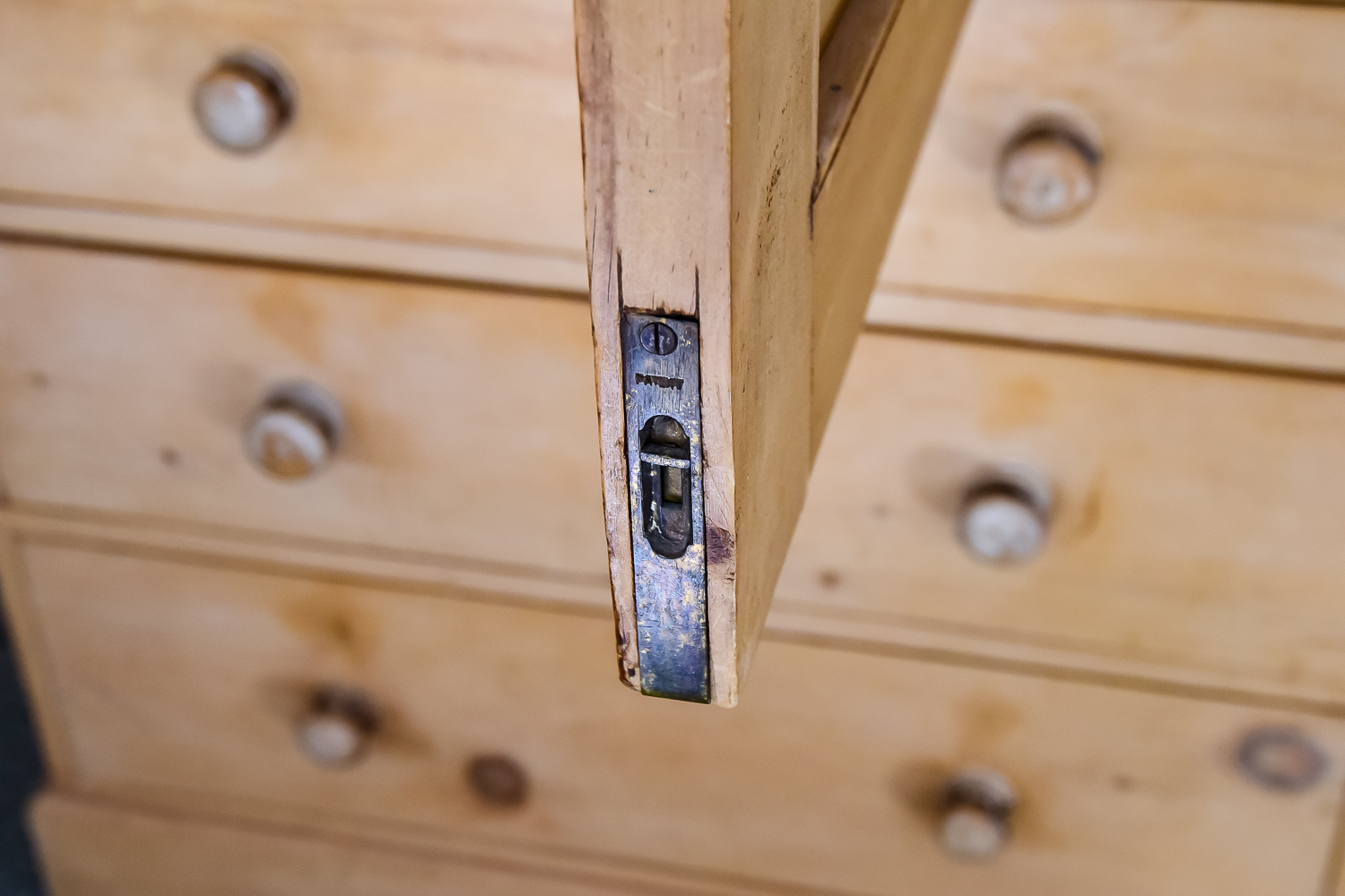 Early 19th C. English Pine Linen Press