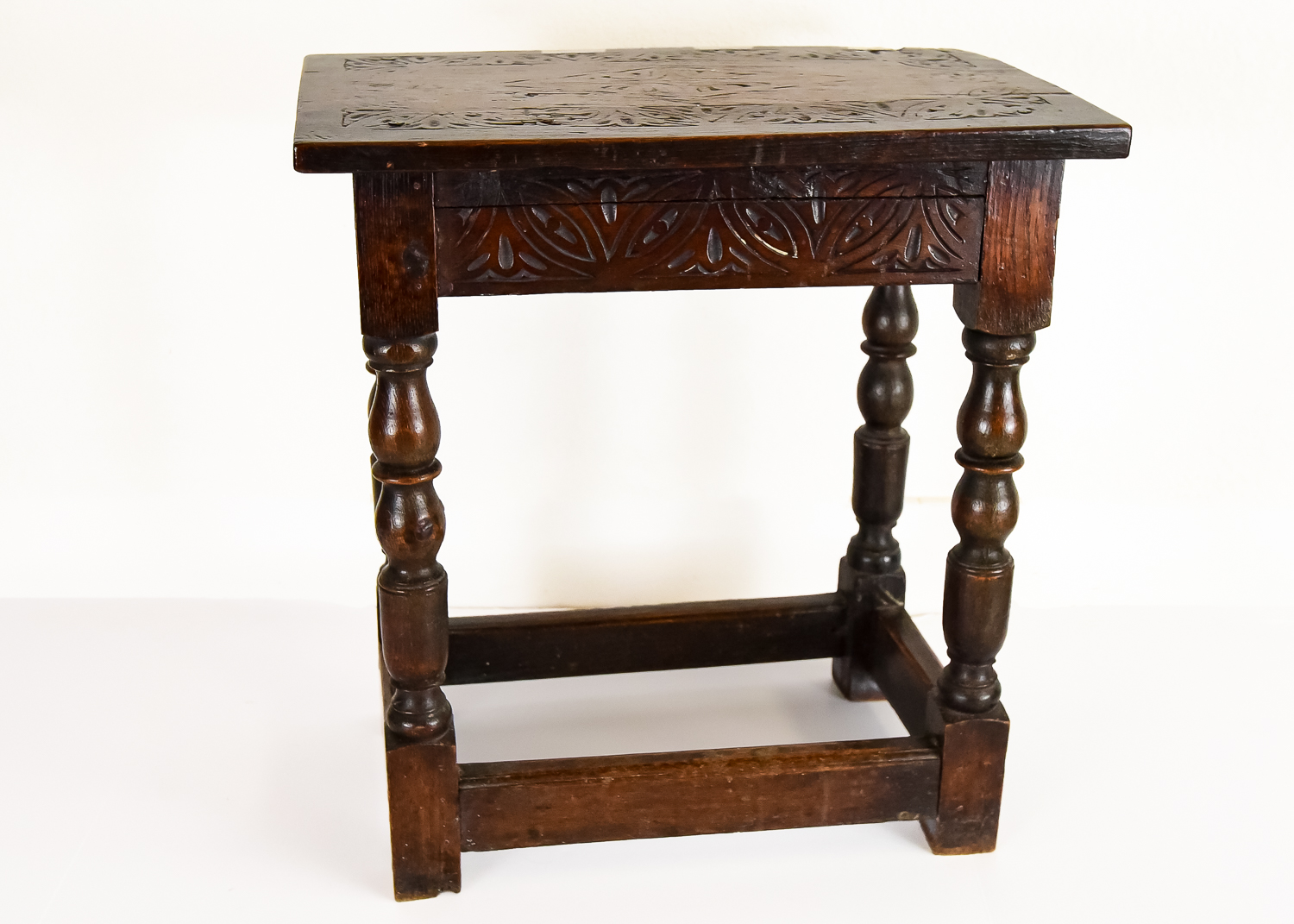 Antique Oak Joint Stool