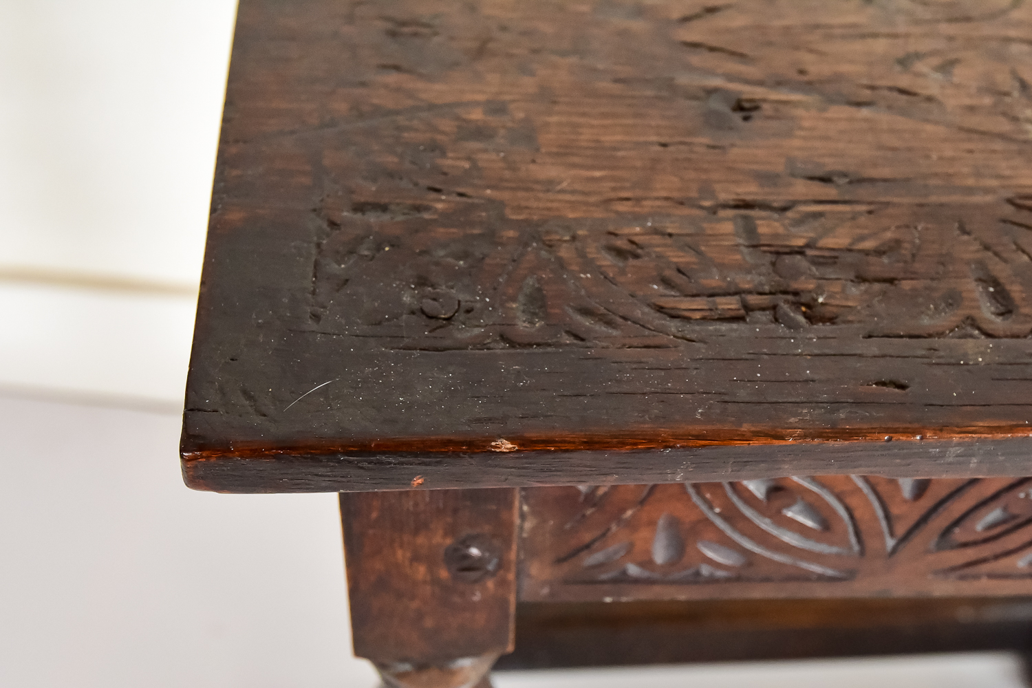 Antique Oak Joint Stool