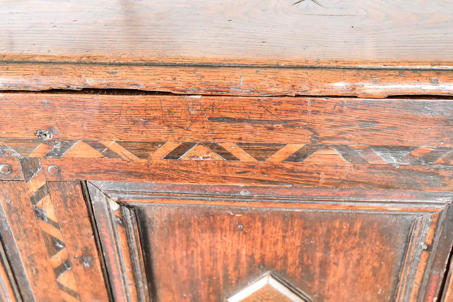 Early 18th C. English Oak Coffer