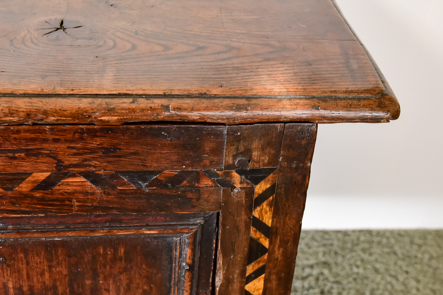Early 18th C. English Oak Coffer