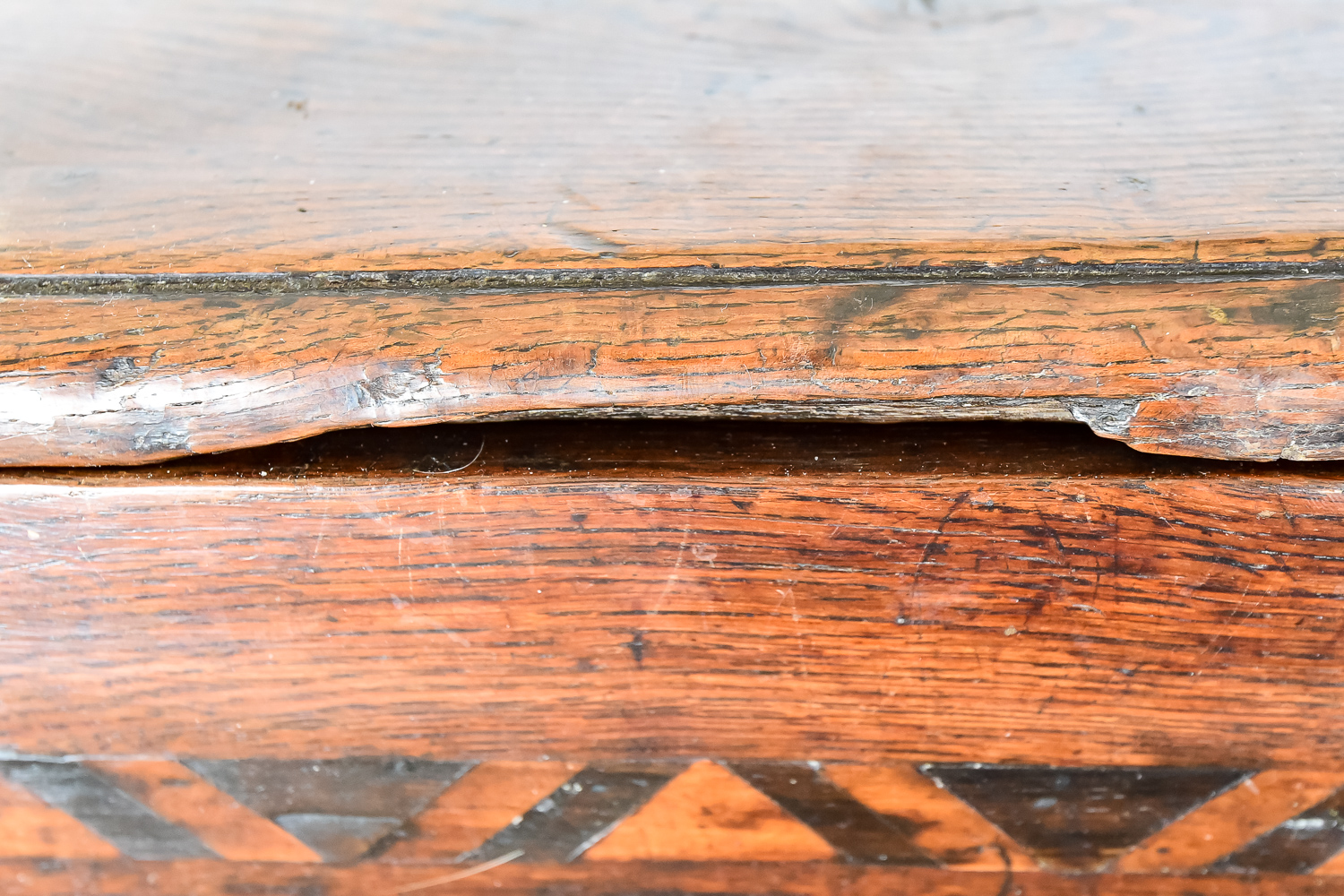 Early 18th C. English Oak Coffer