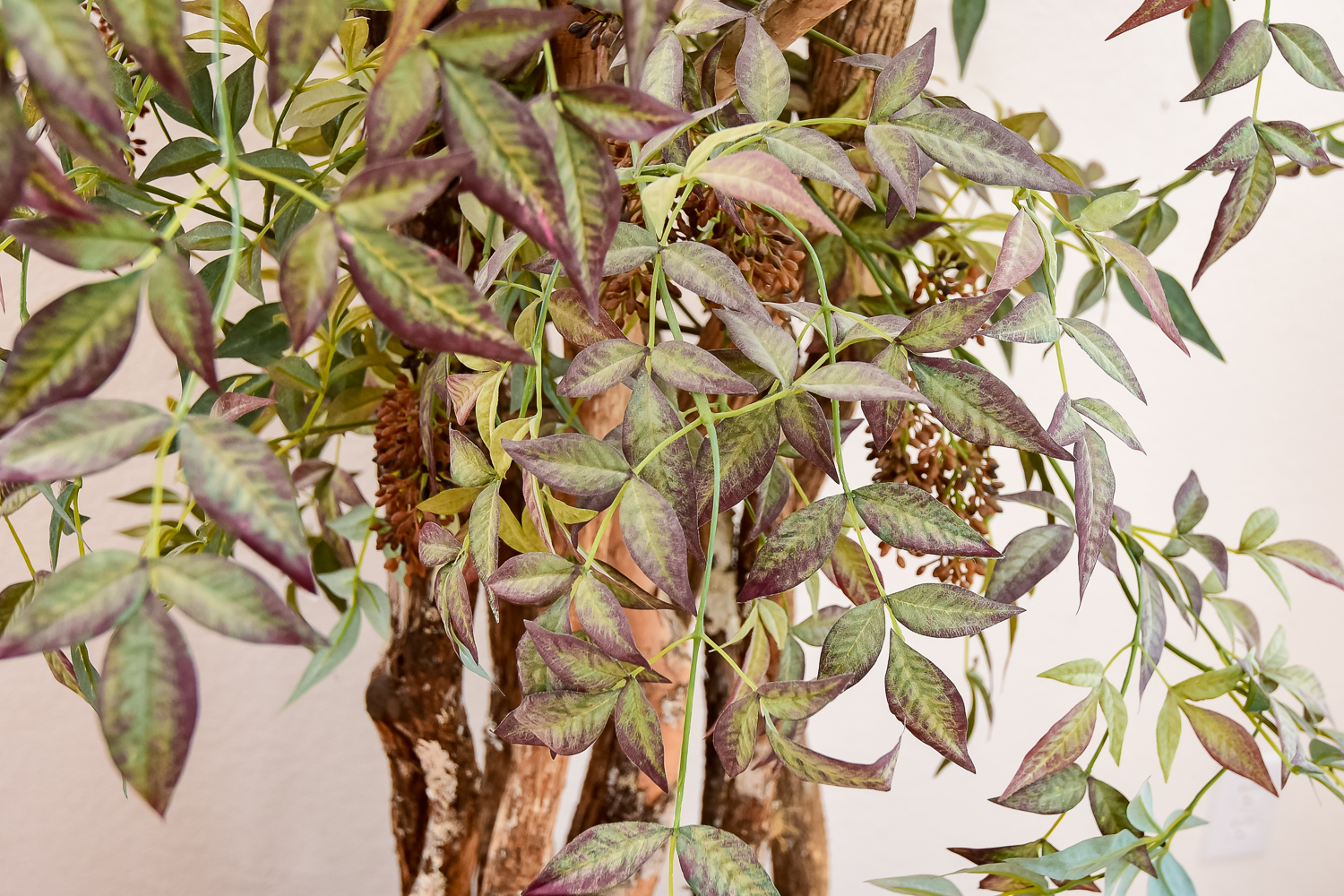 Faux Tree in a Wood Barrel