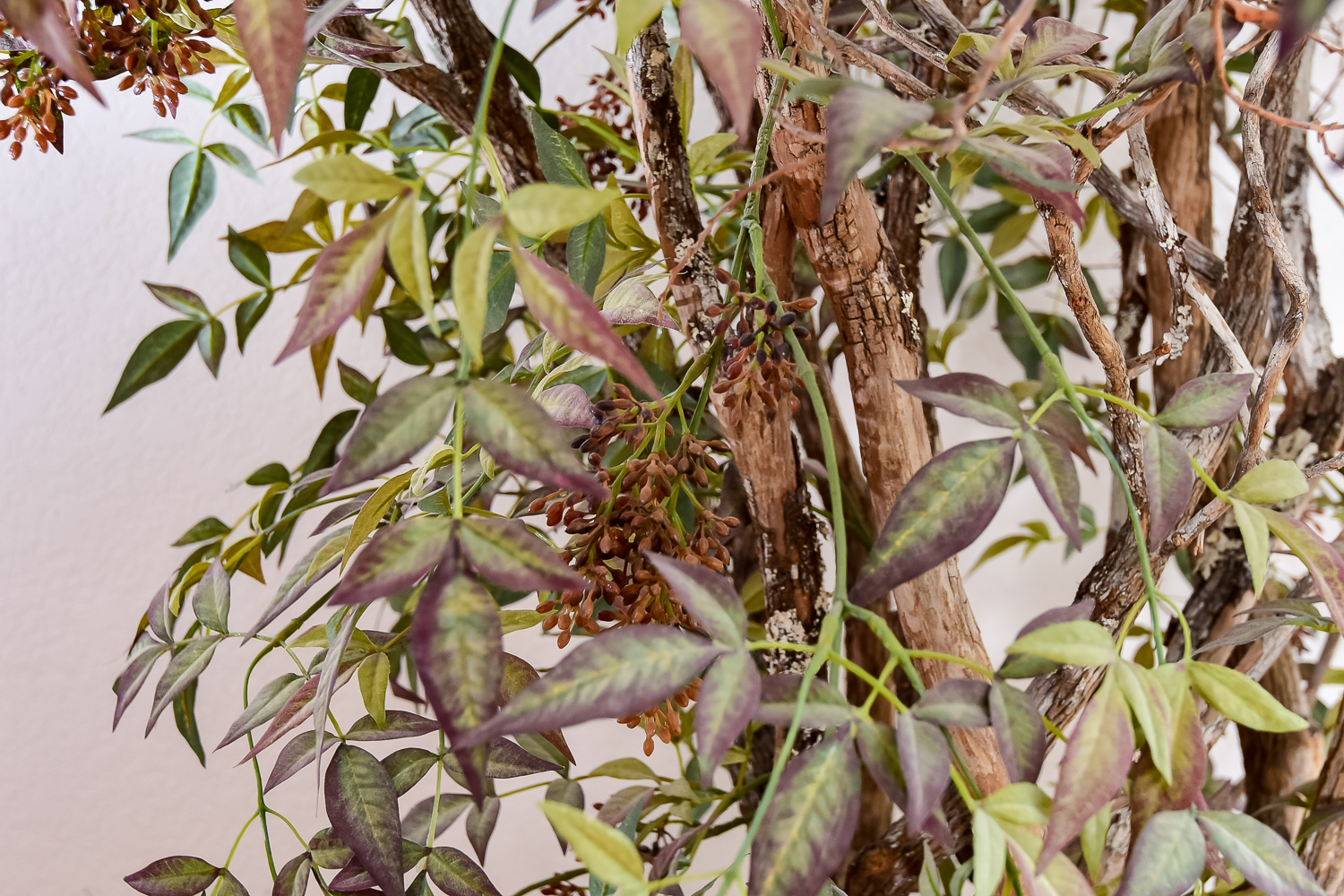 Faux Tree in a Wood Barrel