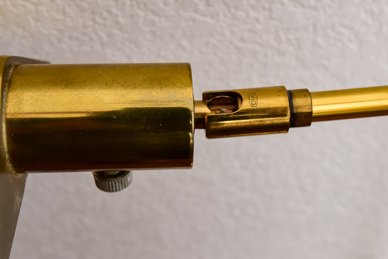 Brass Headboard and Floor Lamp