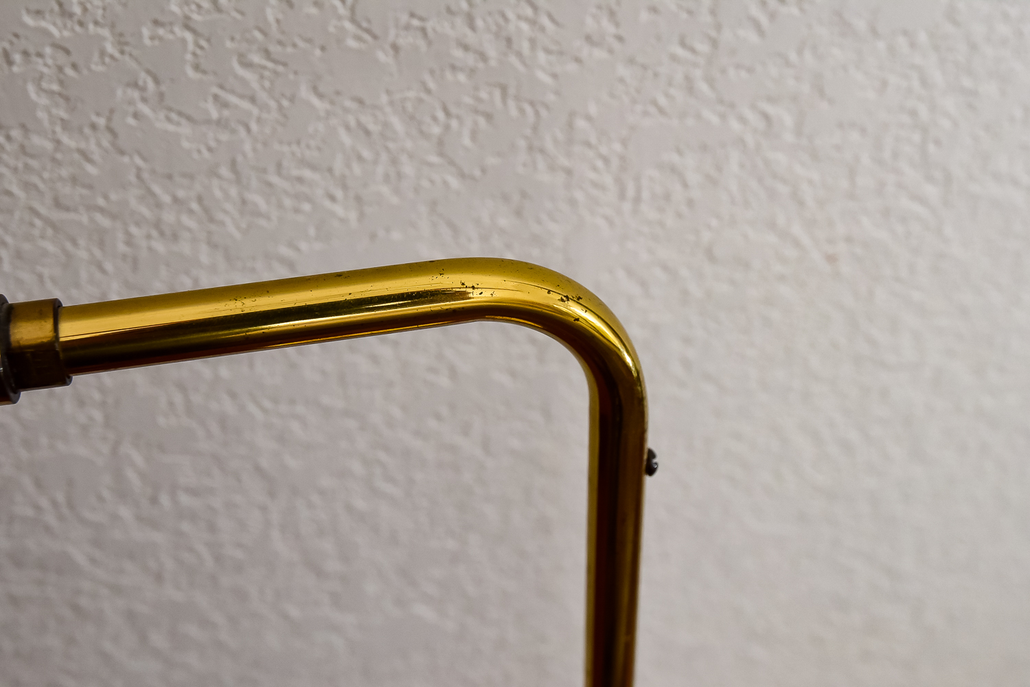 Brass Headboard and Floor Lamp