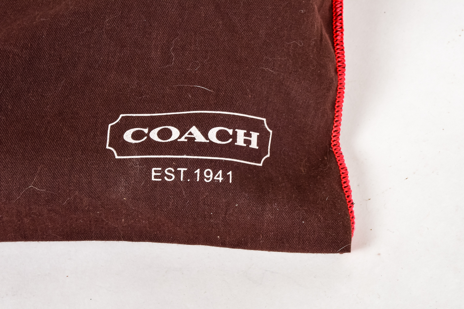 Brown Fabric and Leather Coach Bag