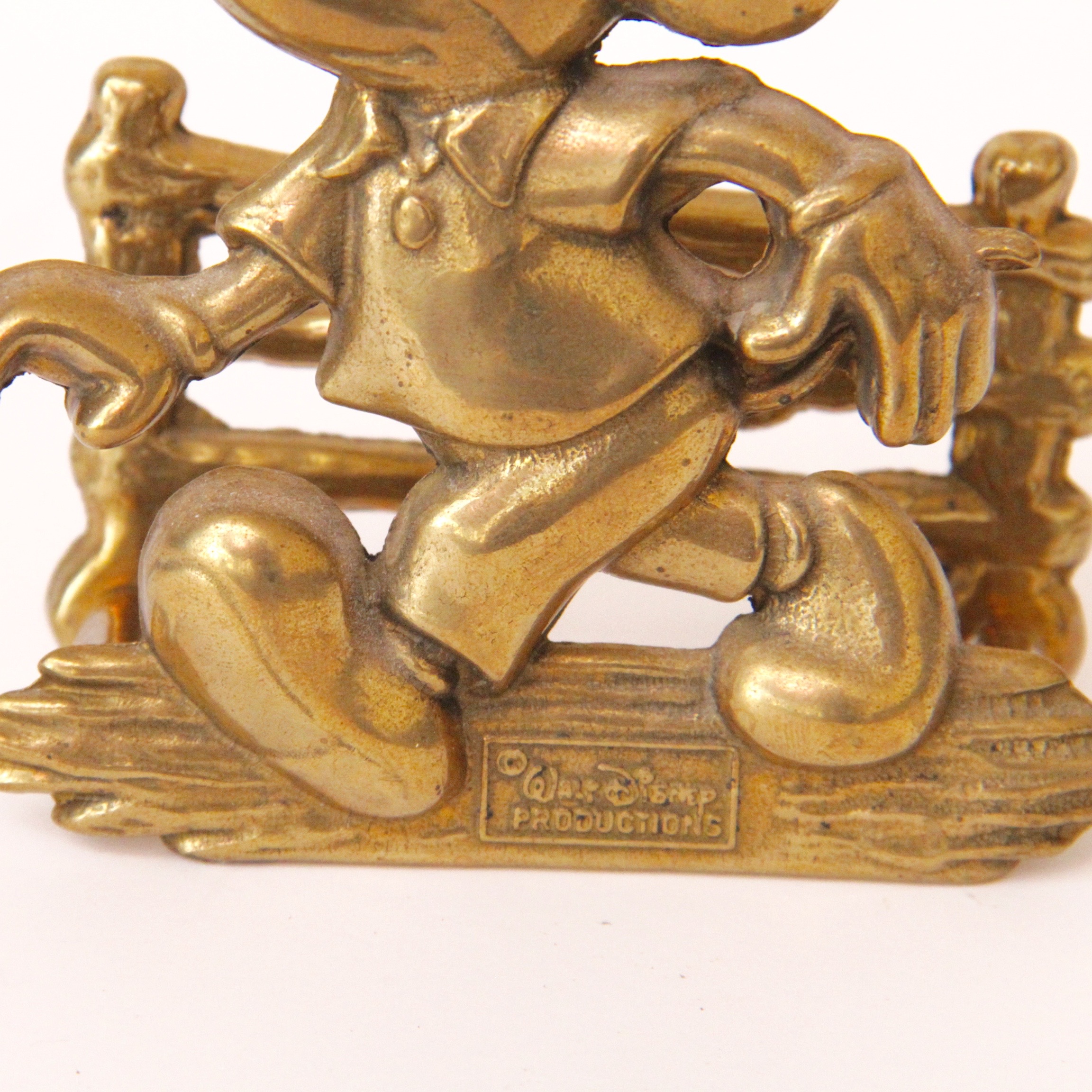 Vintage Brass Mickey Mouse Napkin Holder