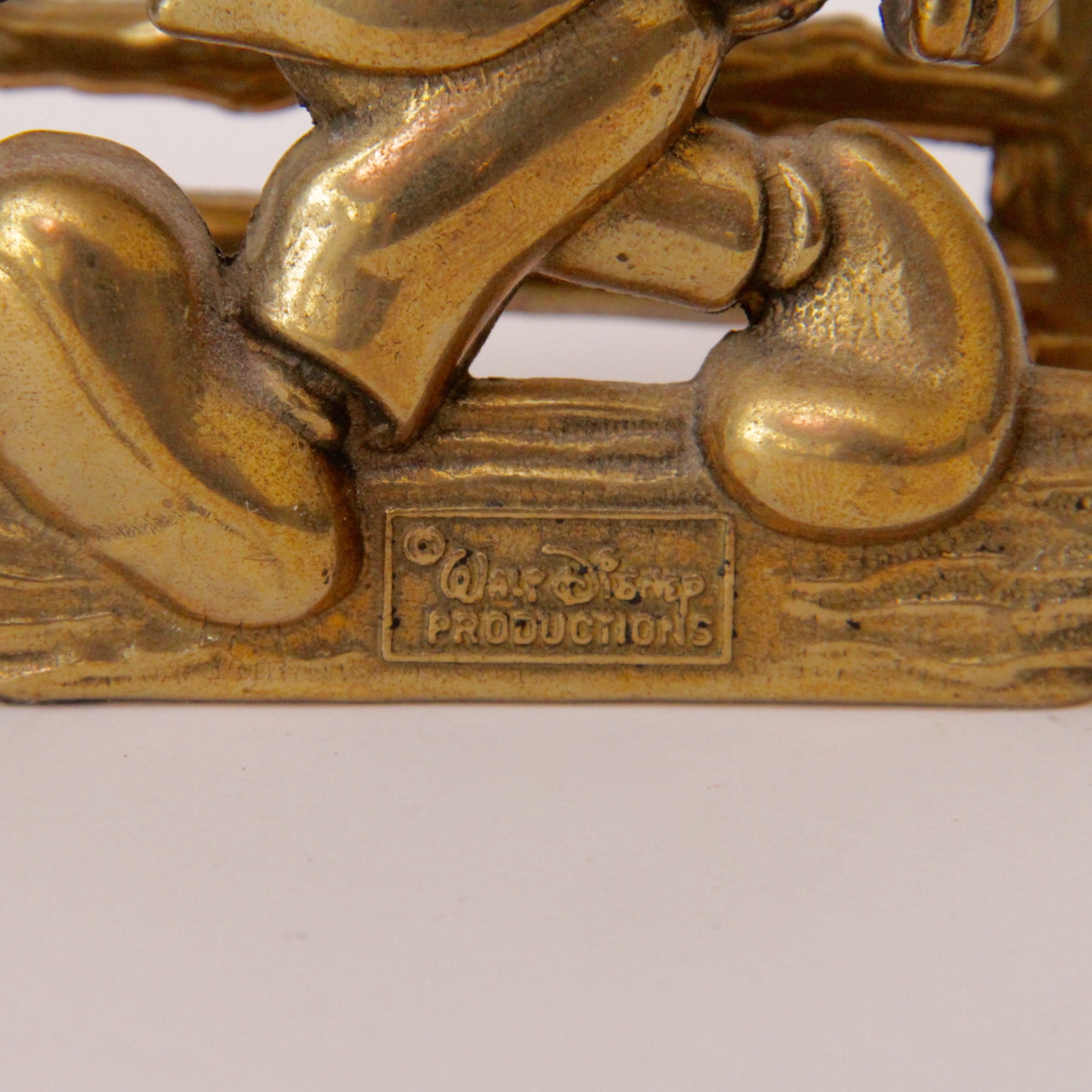 Vintage Brass Mickey Mouse Napkin Holder