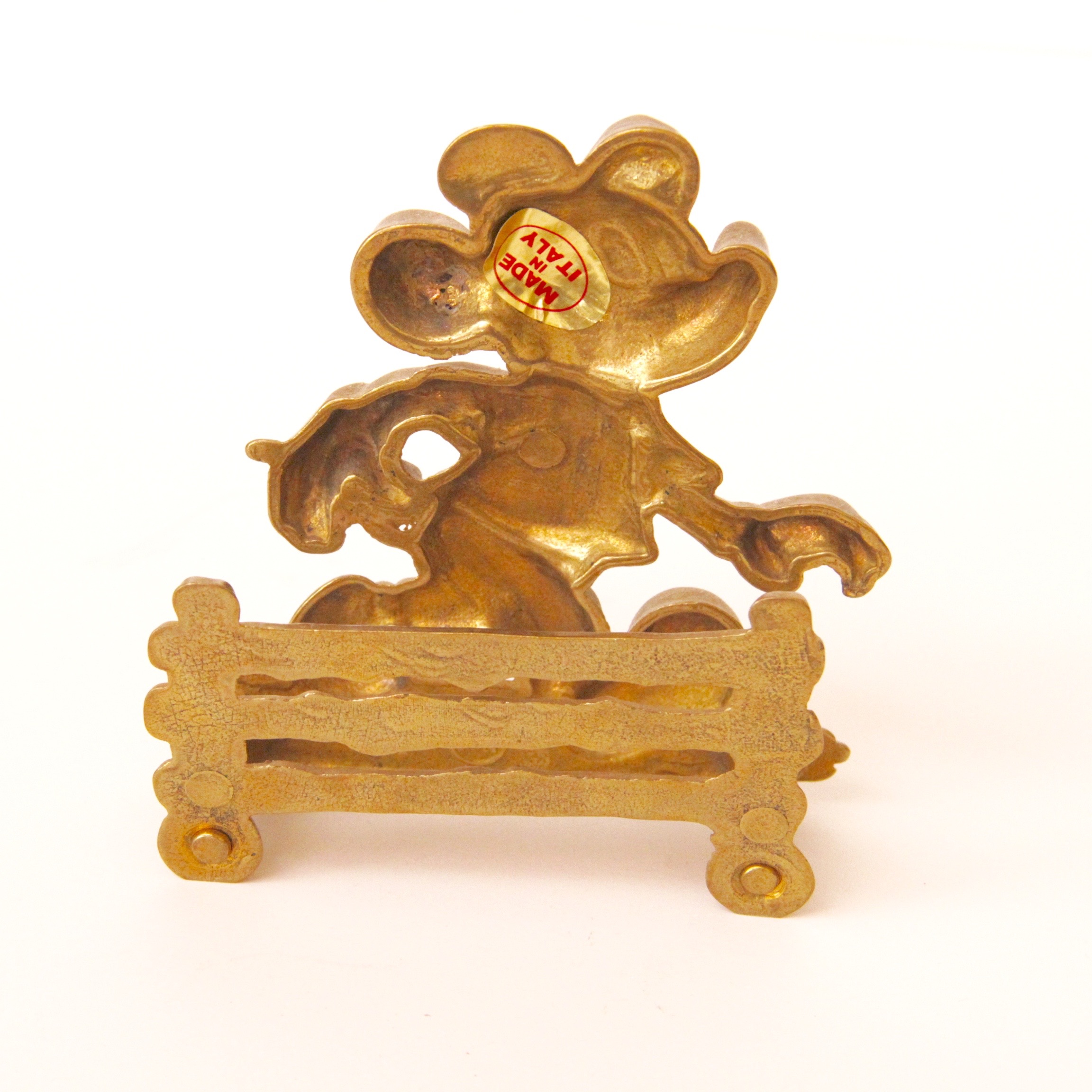 Vintage Brass Mickey Mouse Napkin Holder