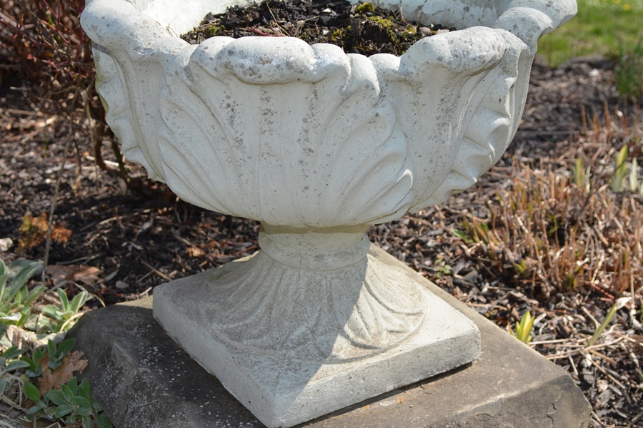 Garden Concrete Pedestal Planter