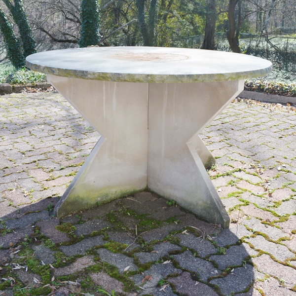 Modern Round Concrete Patio Table