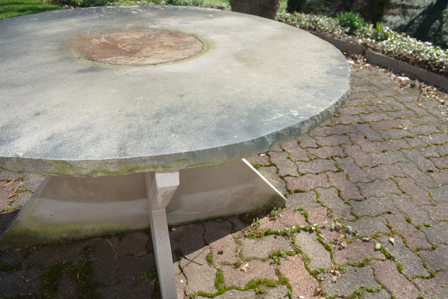 Modern Round Concrete Patio Table