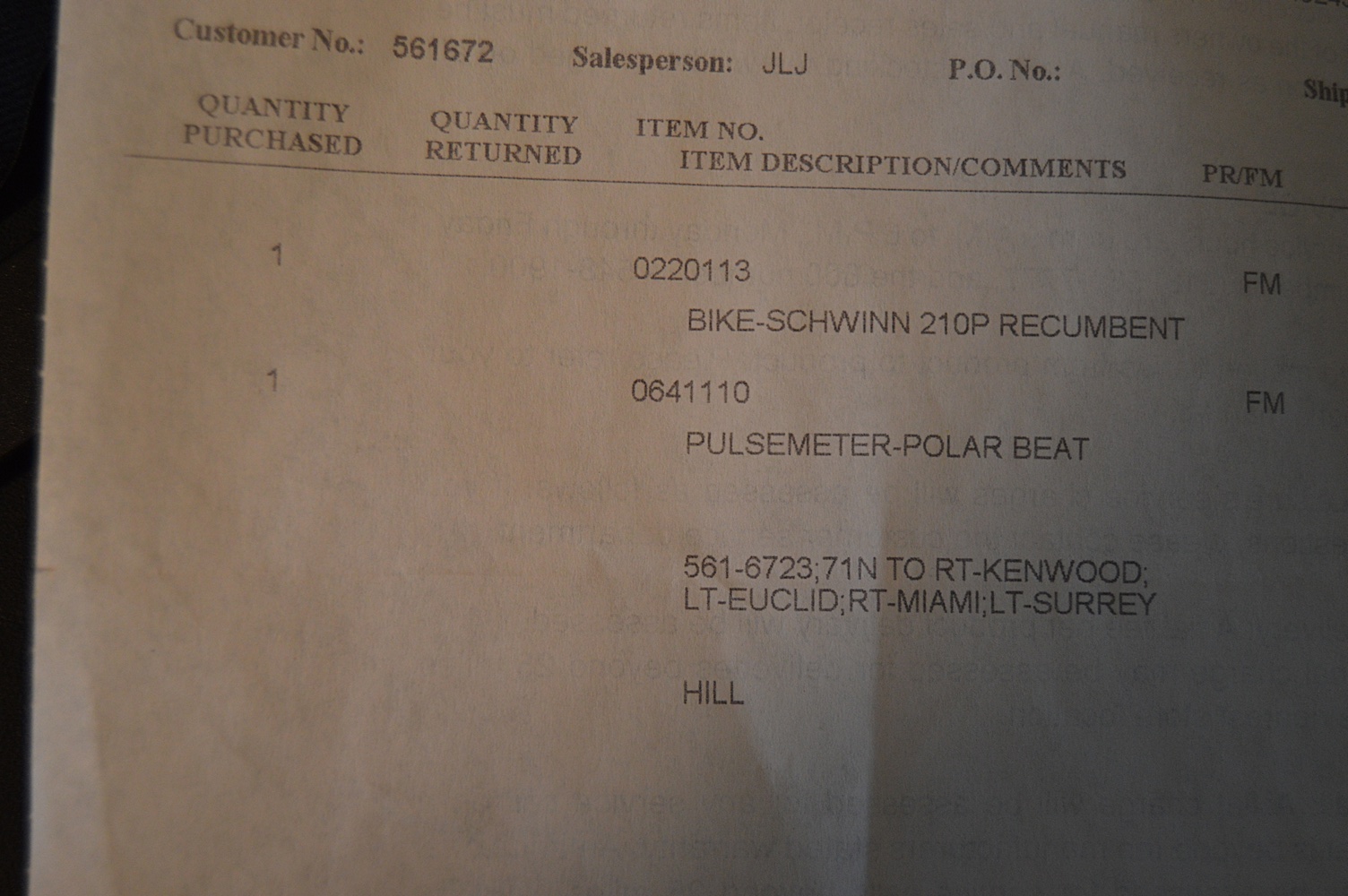 Schwinn 210P Exercise Bike