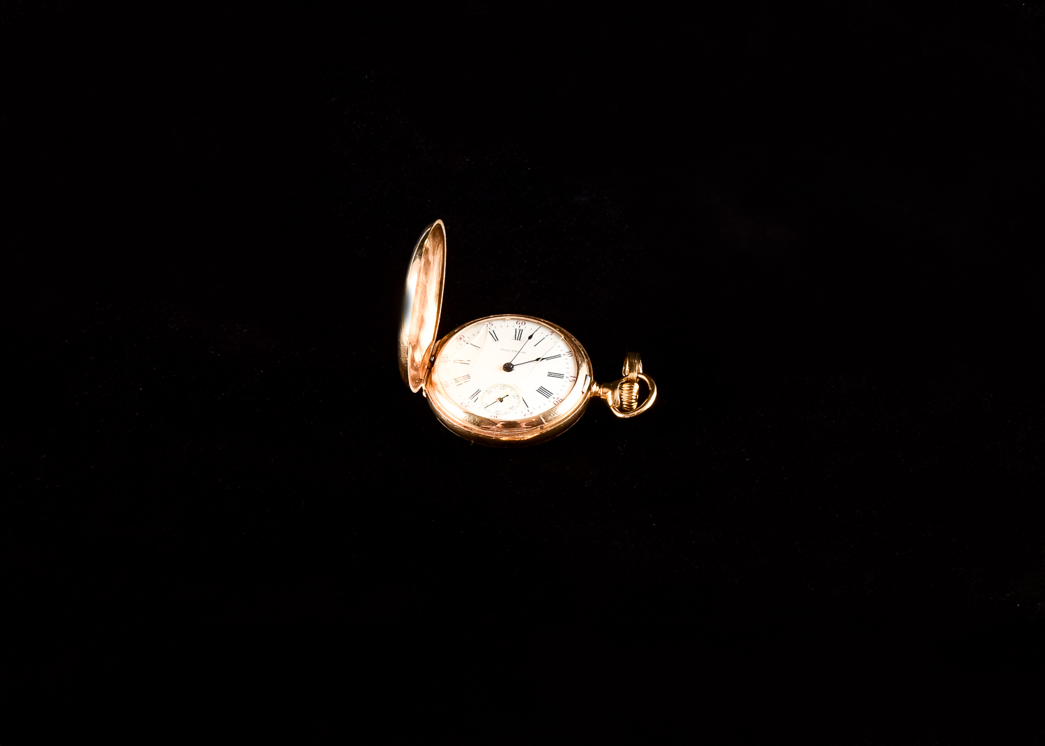 Gold and Diamond Waltham Pocket Watch