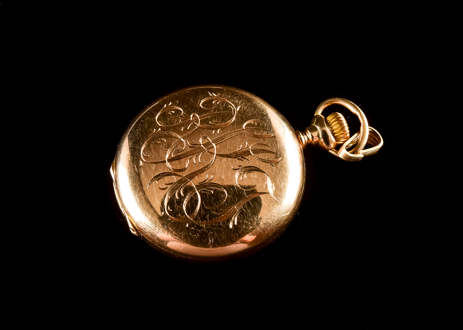 Gold and Diamond Waltham Pocket Watch