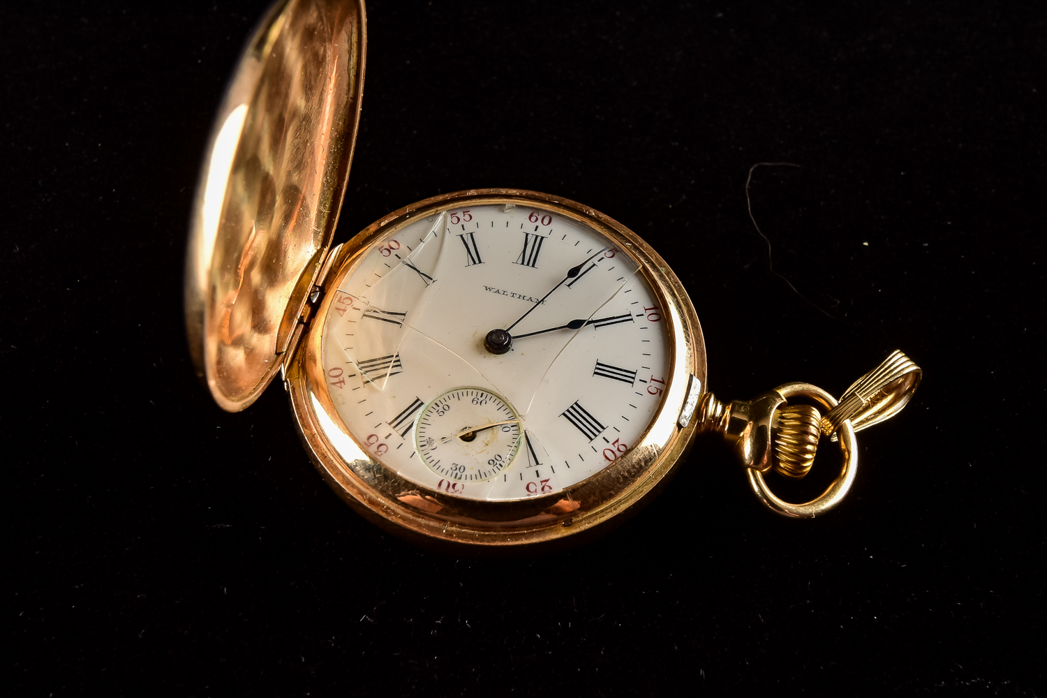Gold and Diamond Waltham Pocket Watch