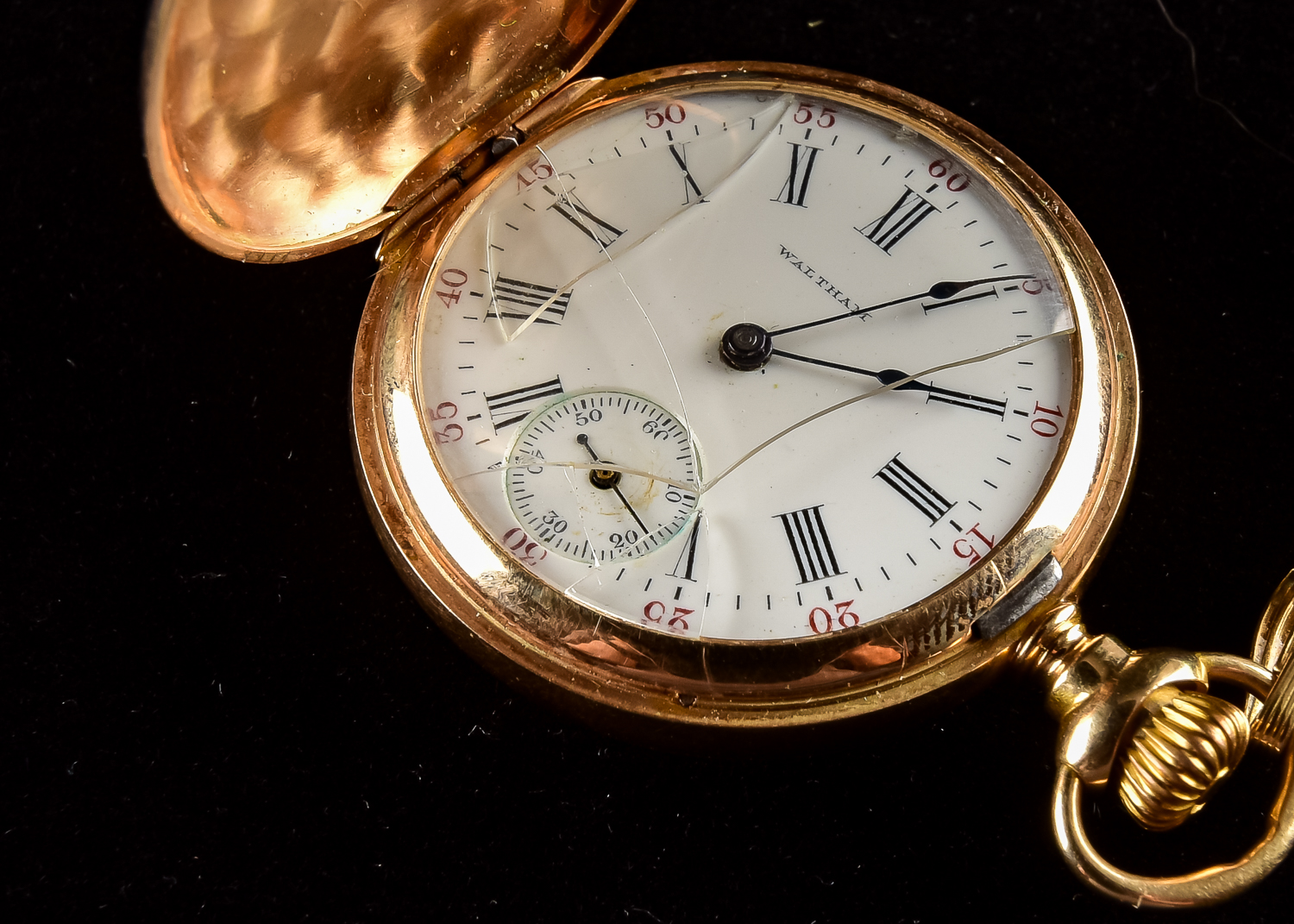 Gold and Diamond Waltham Pocket Watch
