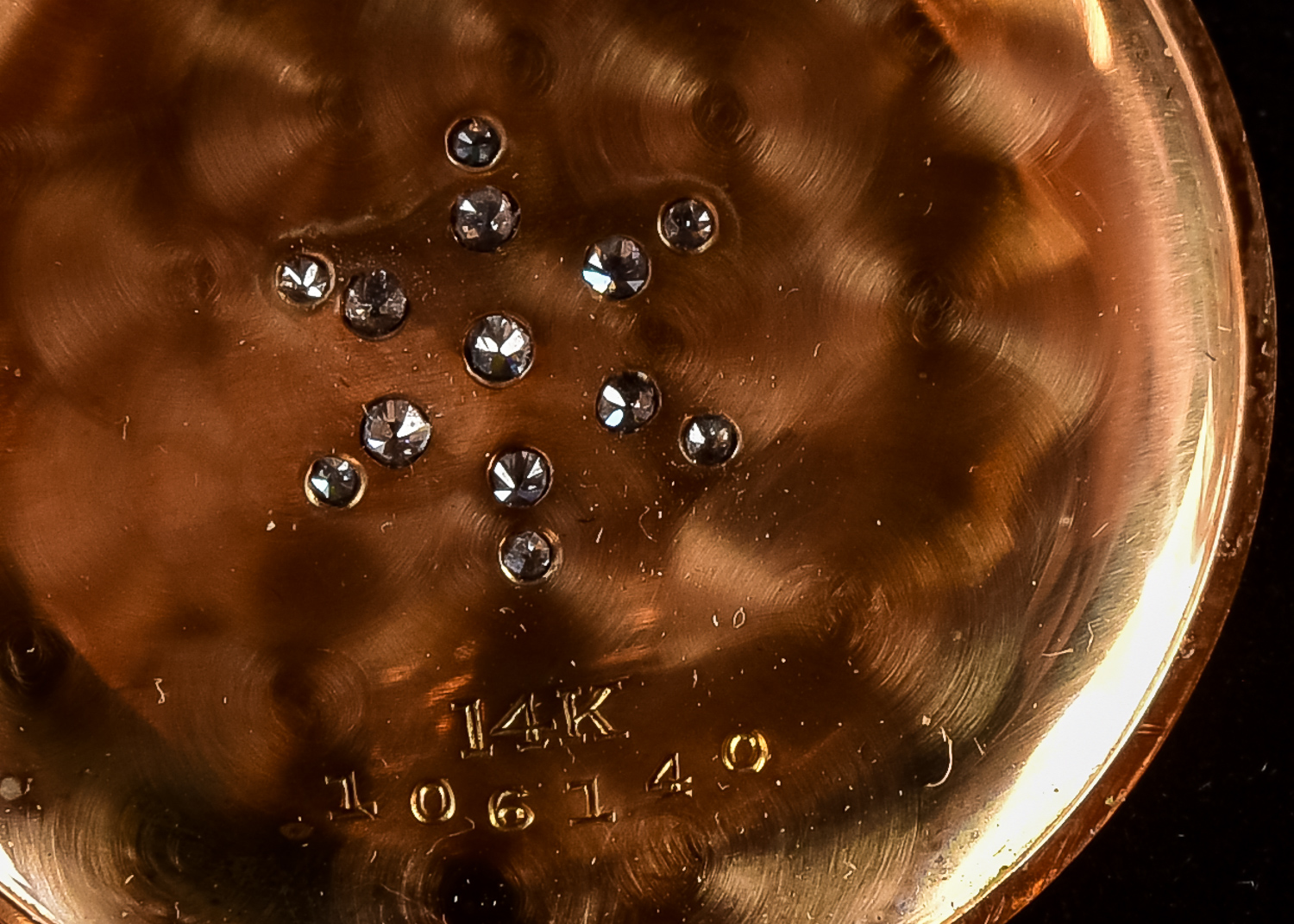 Gold and Diamond Waltham Pocket Watch