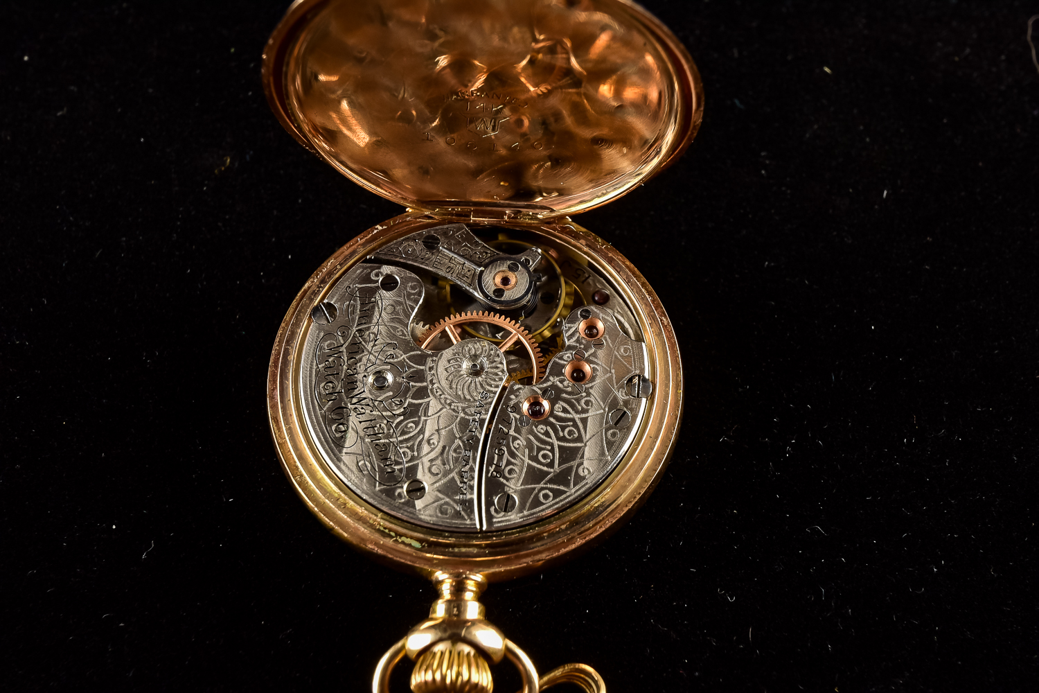 Gold and Diamond Waltham Pocket Watch