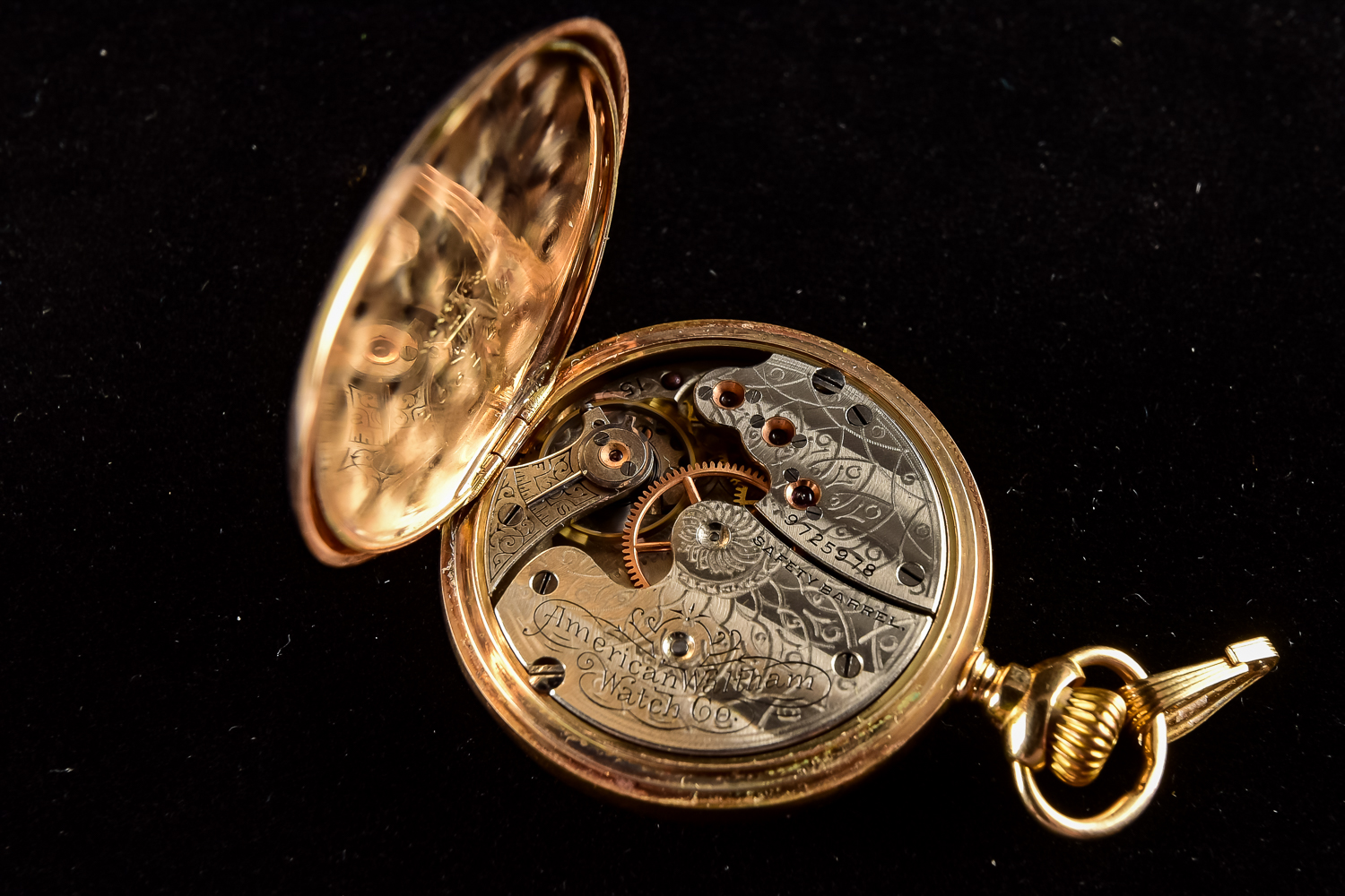 Gold and Diamond Waltham Pocket Watch