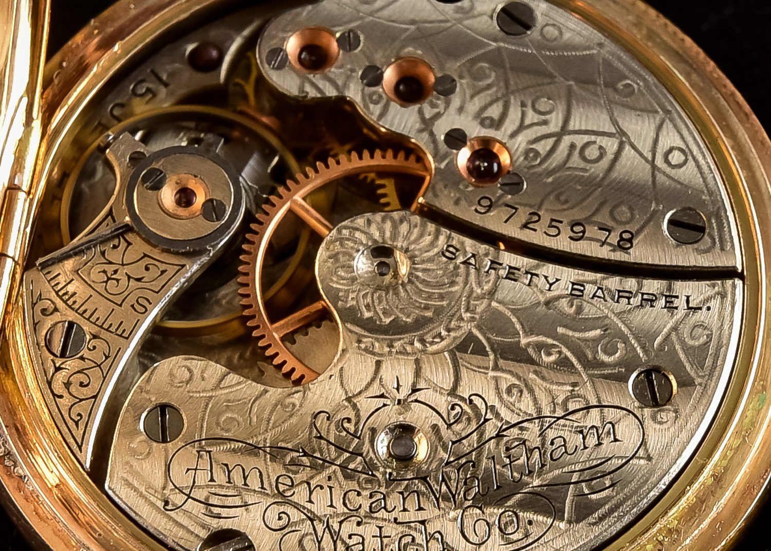 Gold and Diamond Waltham Pocket Watch