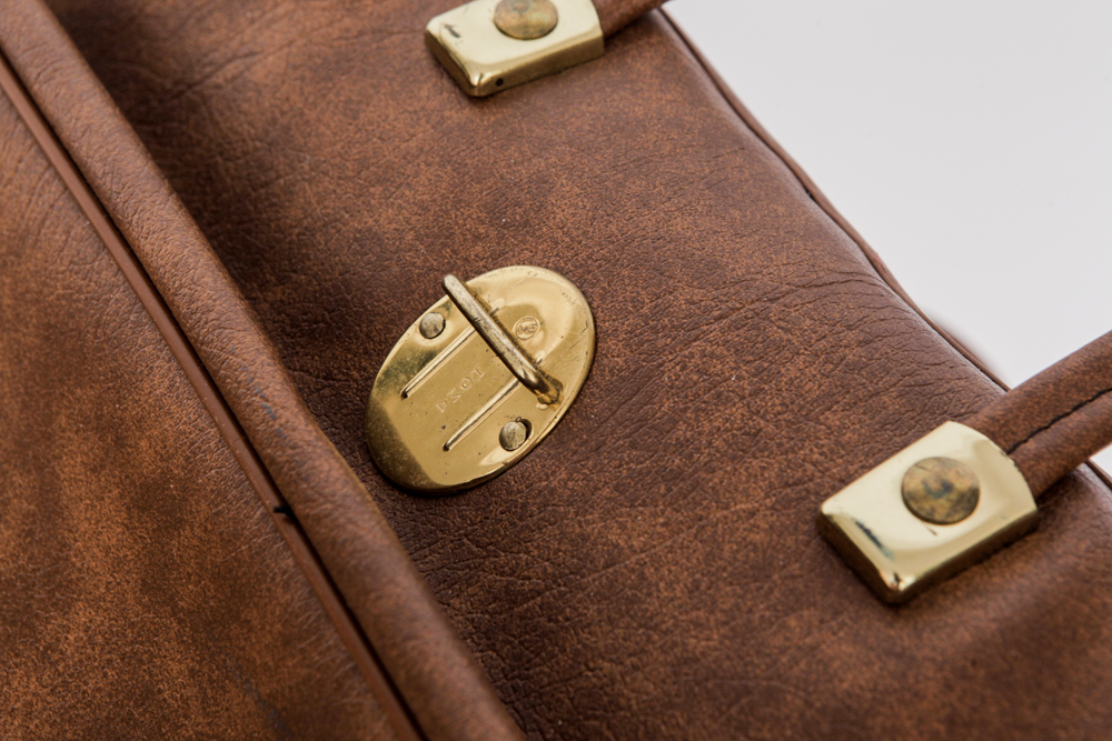 Wood Luggage Rack with Luggage