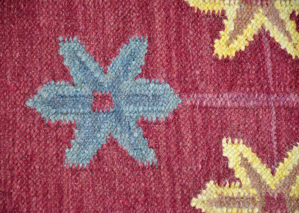 Handmade Dhurrie Indian Rug Runner With Fringe