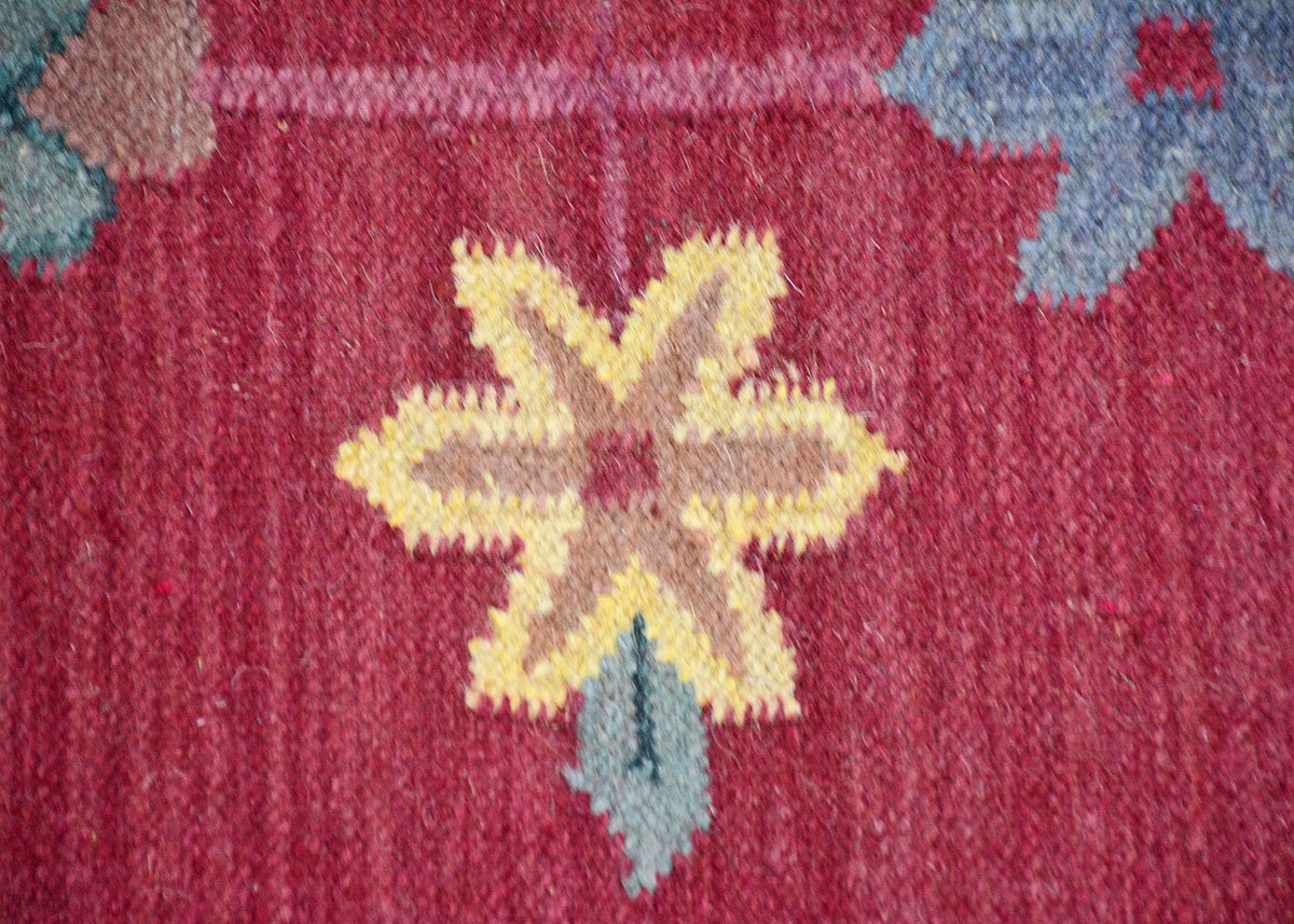 Handmade Dhurrie Indian Rug Runner With Fringe