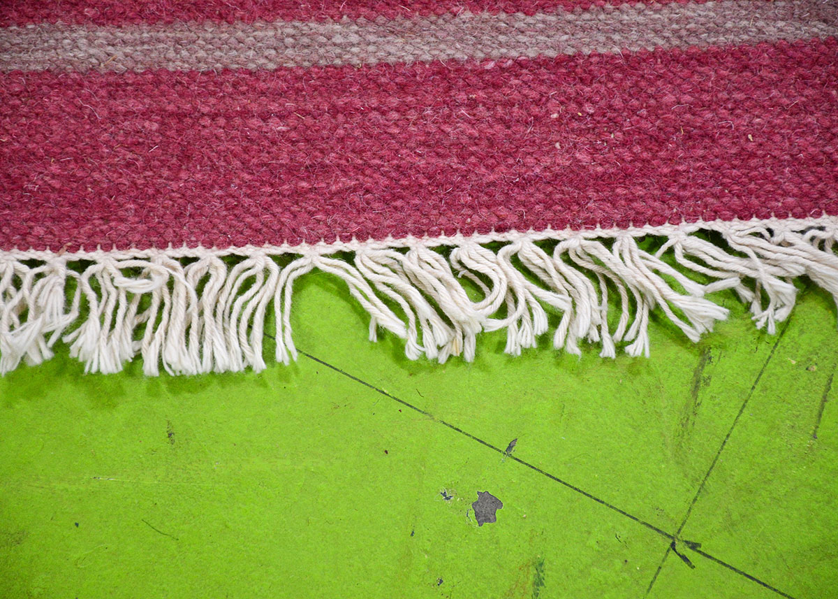 Handmade Dhurrie Indian Rug Runner With Fringe