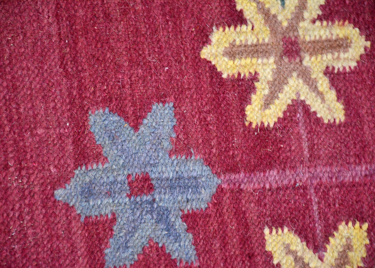 Handmade Dhurrie Indian Rug Runner With Fringe