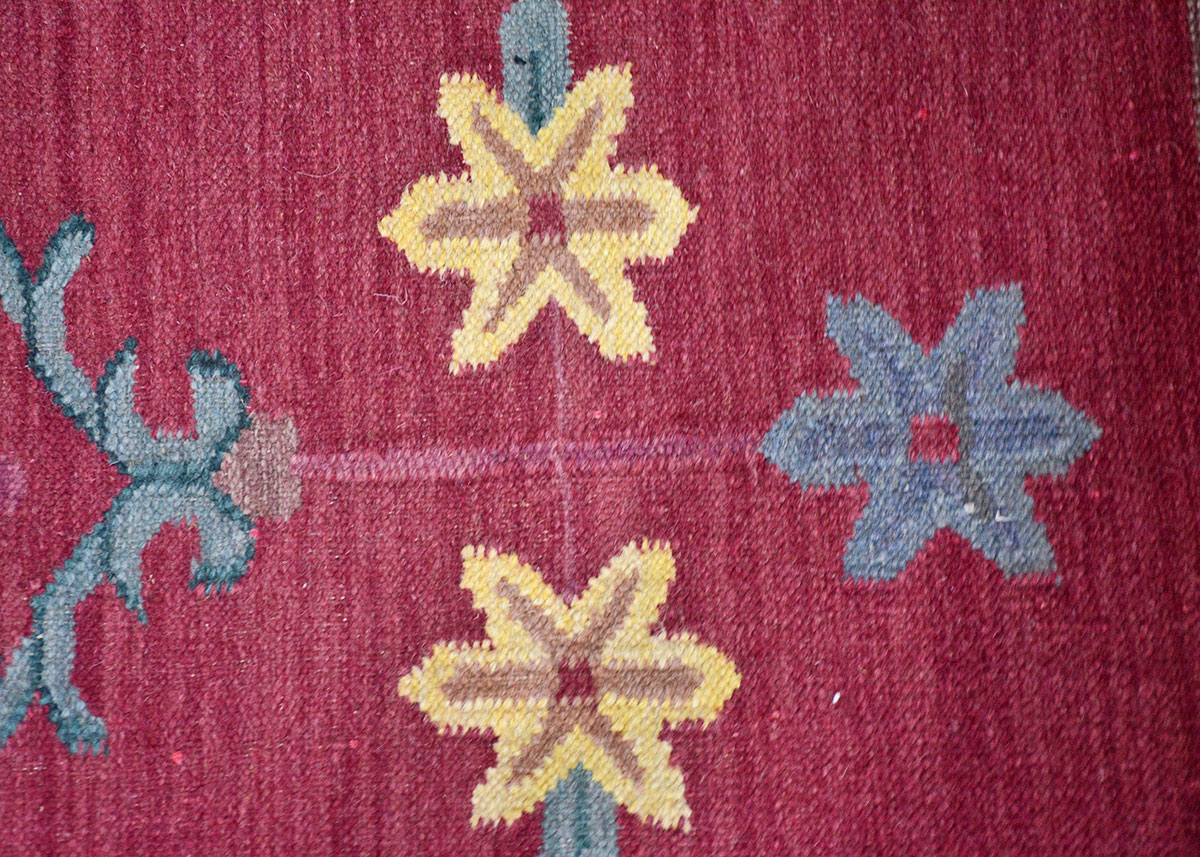 Handmade Dhurrie Indian Rug Runner With Fringe