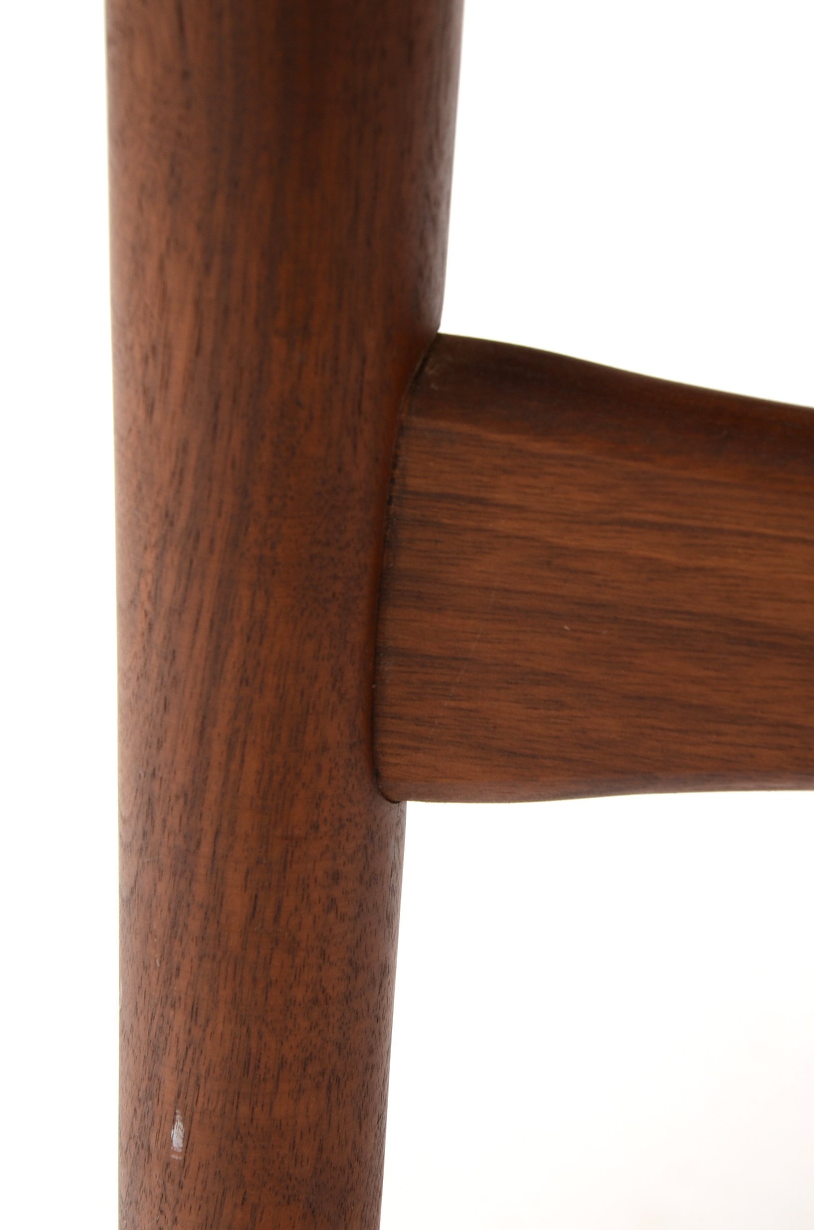 Asymmetric Walnut and Black Laminate Side Table