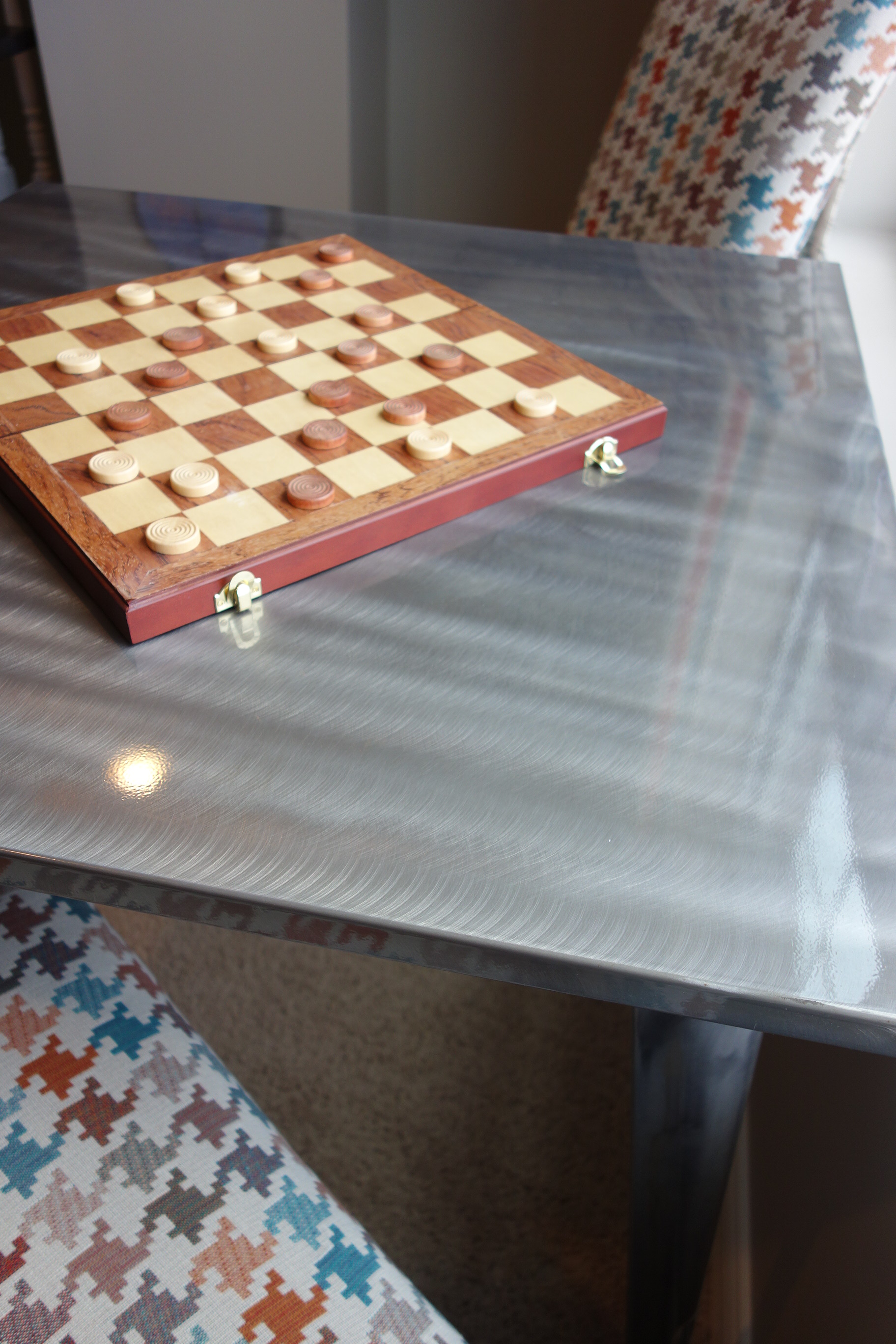 Contemporary Game Table With Two Chairs