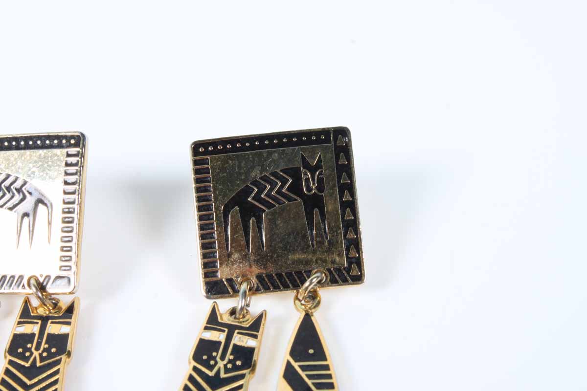 Pair of Laurel Burch Feline Earrings