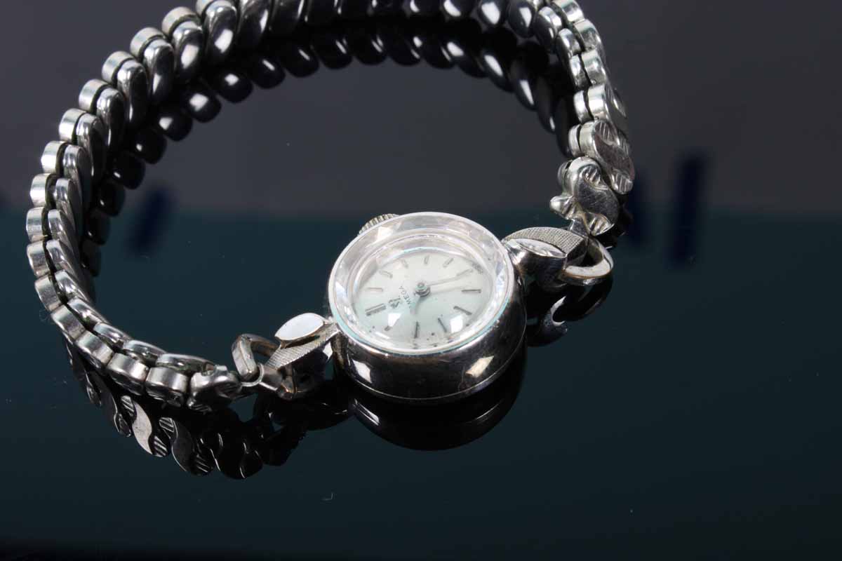Women's 14K White Gold Omega Watch