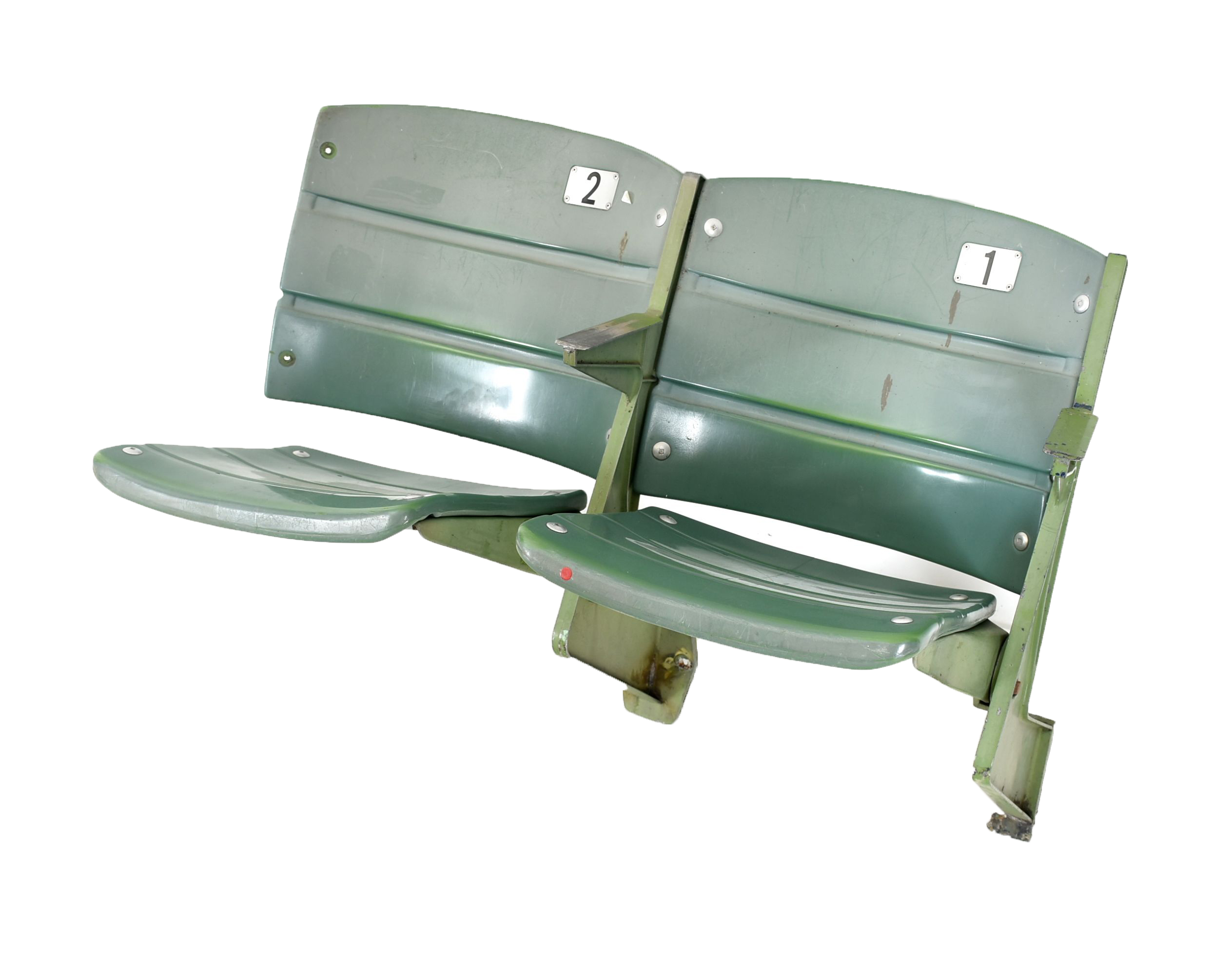Two Green Riverfront Stadium Seats