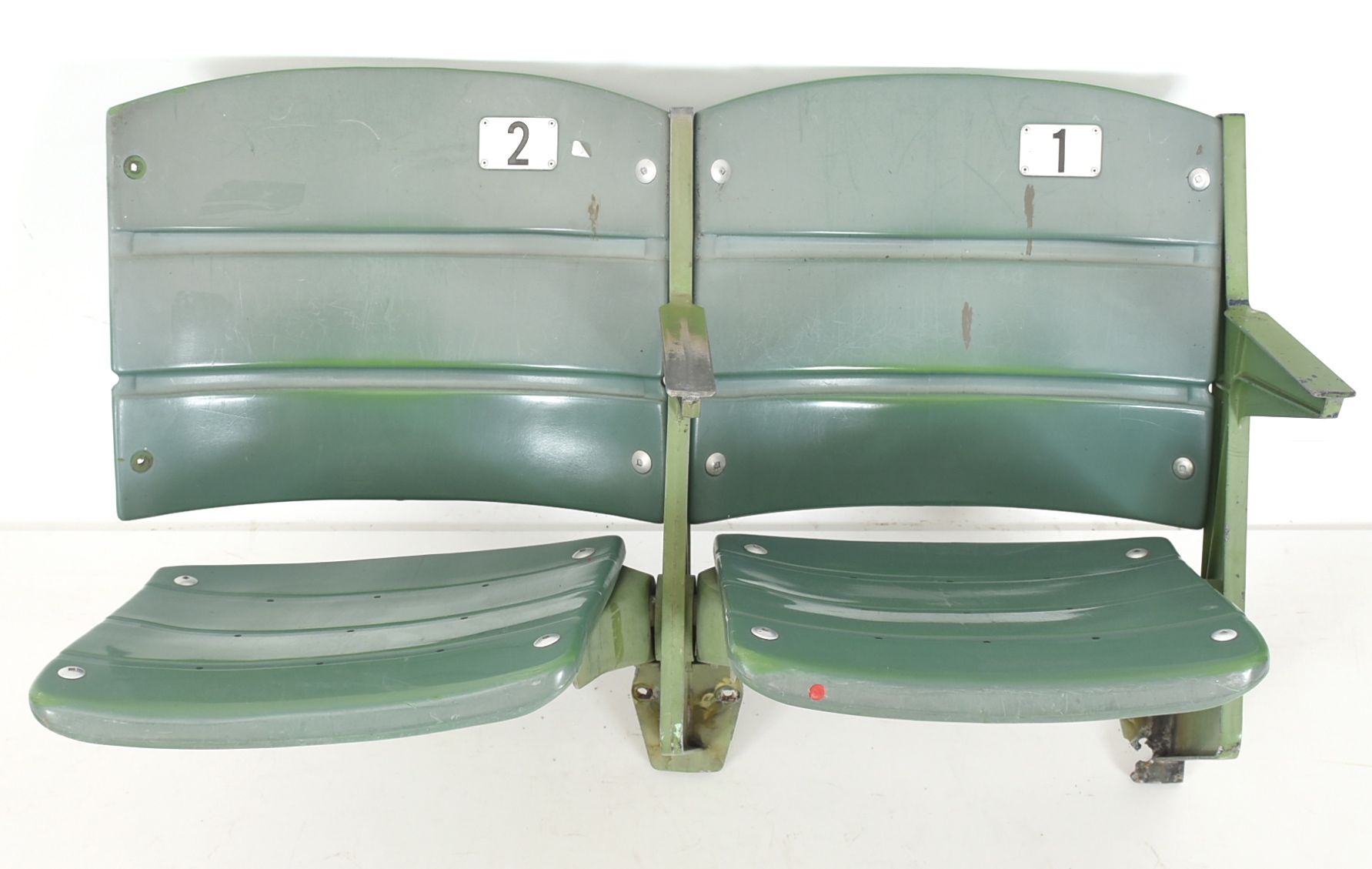 Two Green Riverfront Stadium Seats