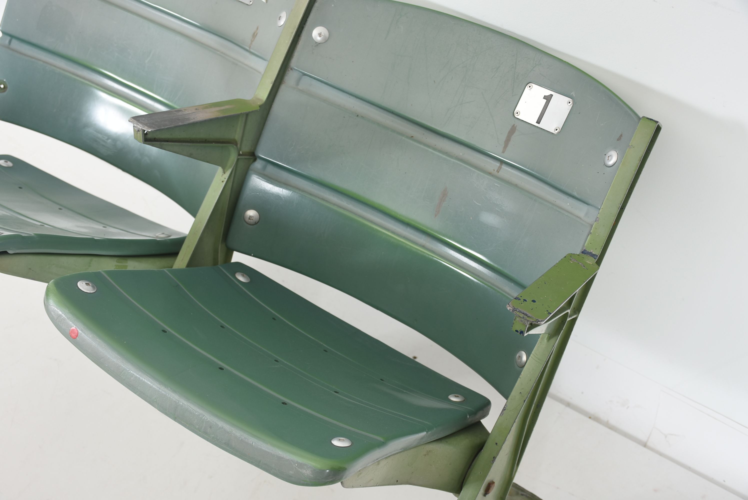 Two Green Riverfront Stadium Seats